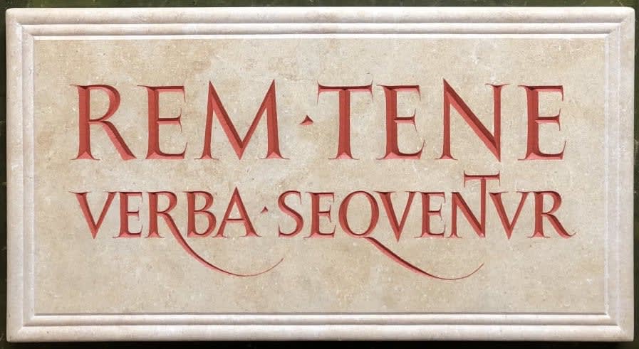 The Cardozo Kindersley Workshop, Rem Tene, Verba Sequentur. (Grasp the Subject, the Words will Follow)