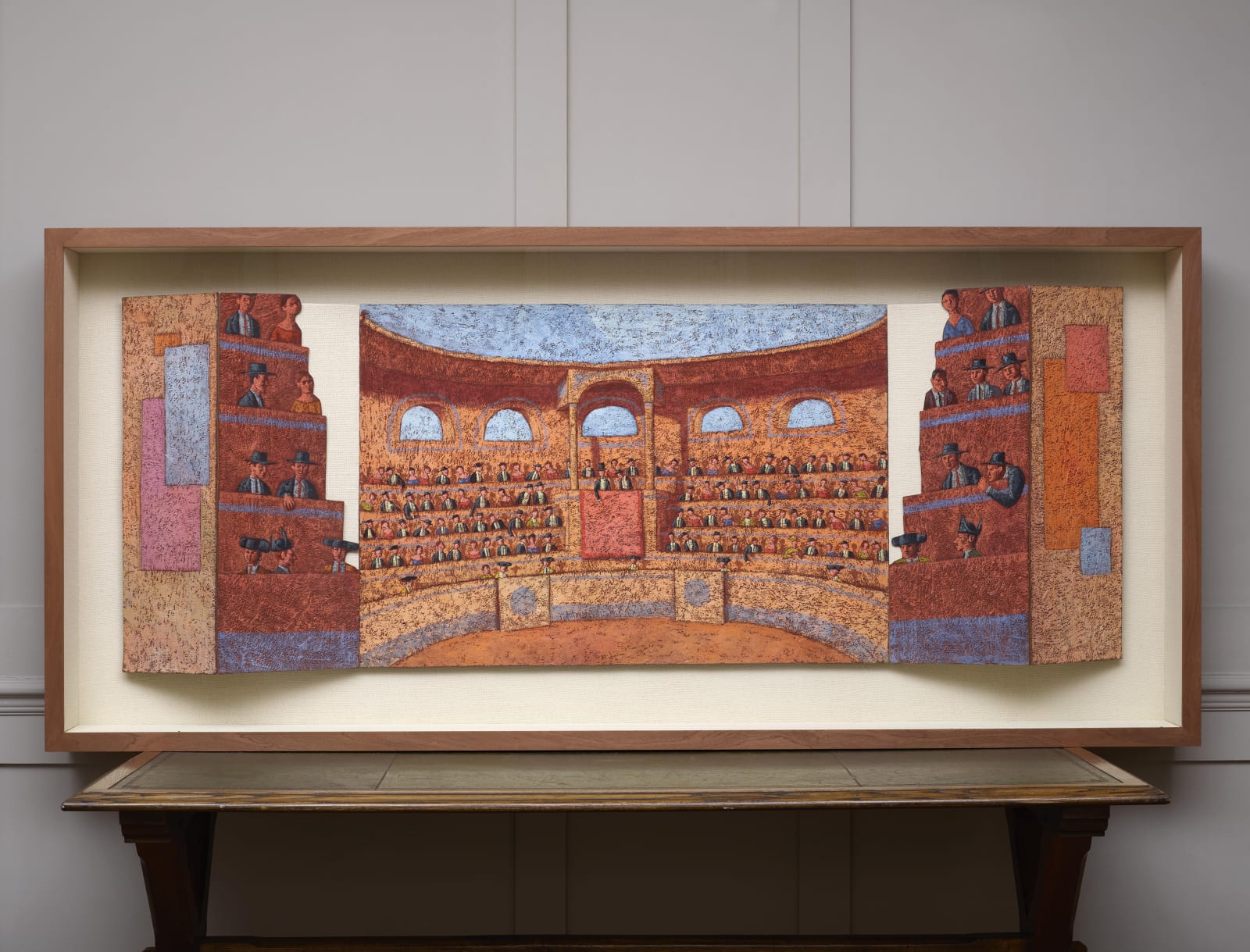 Domenico Gnoli, A Bullring (a stage set for a marionette theatre), c.1957–58