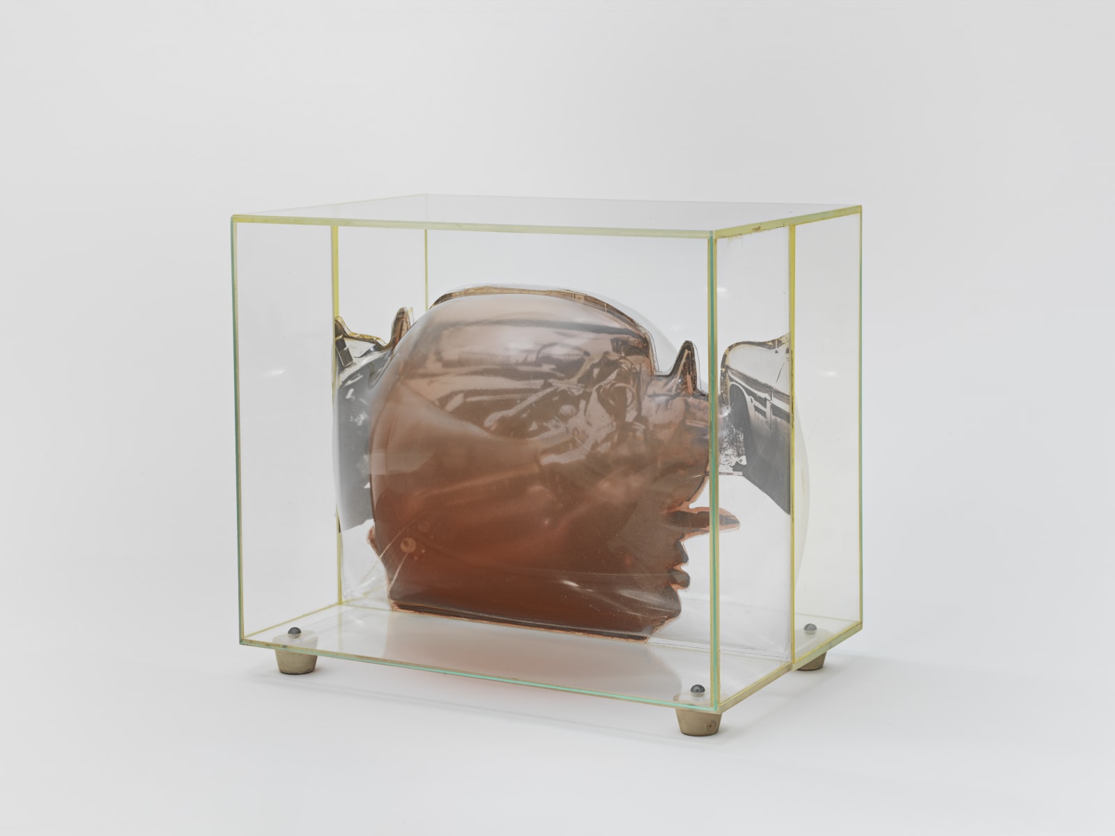 Carl Cheng, Car Wreck Sculpture - Red (1968). Film, molded plastic, plexiglass, 7 5/8 x 9 x 5 7/8 inches....
