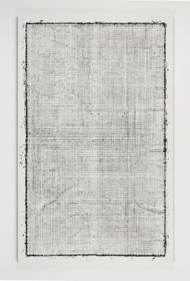 G.T Pellizzi Static Snap Lines In Black On White (figure 15) 2022 Oil on Canvas 257 x 180 cm