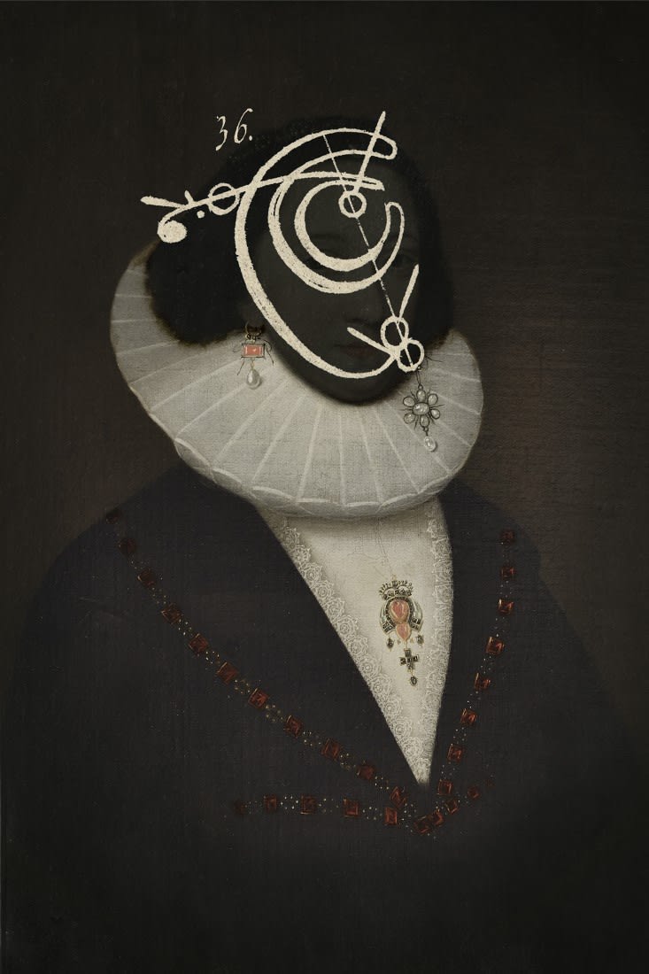 Tessa Traeger, From the series The Calligraphy of Dance, No.4, A Dark Lady IV c.1620, 2014