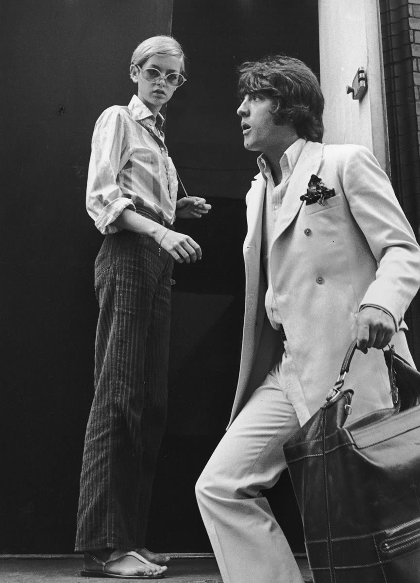 Ron Galella, Twiggy & Justin de Villeneuve at Bert Stern's studio, New York, 1967