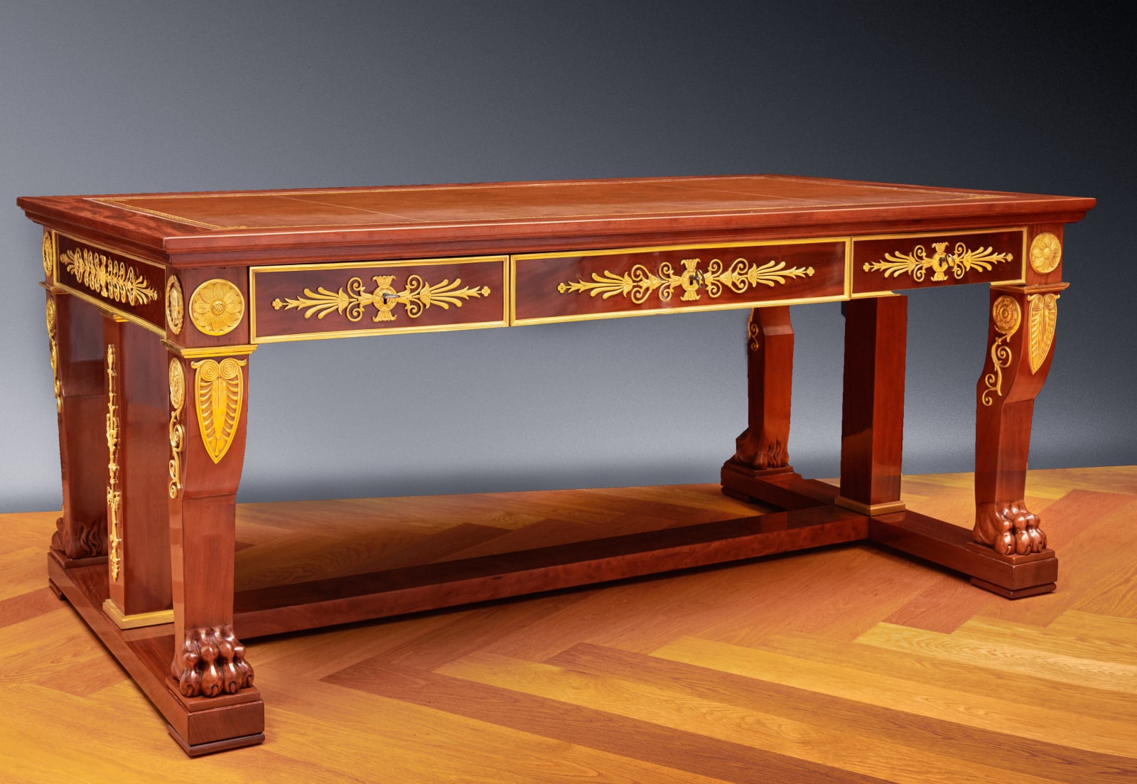 Jacob-Desmalter et Cie (attributed to), An Empire bureau plat, attributed to Jacob-Desmalter, Paris, date circa 1810