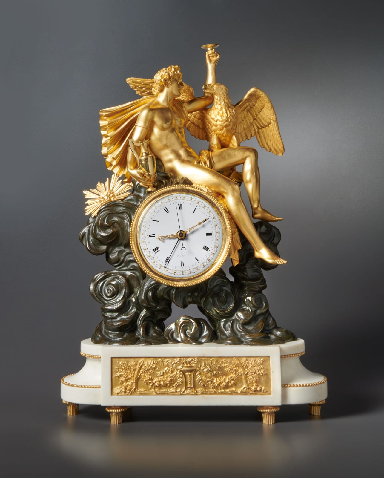 Jean-Simon Deverberie, A Directoire mantel clock of fourteen day duration, the case by Jean-Simon Deverberie, the dial by Henri-François Dubuisson, Paris, date circa 1800