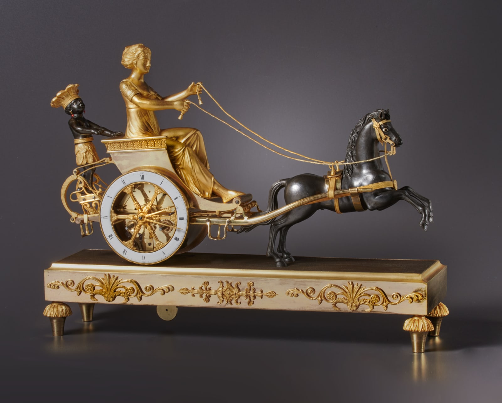 Jean-Simon Deverberie (attributed to), An Empire chariot clock, attributed to Jean-Simon Deverberie , Paris, date circa 1800
