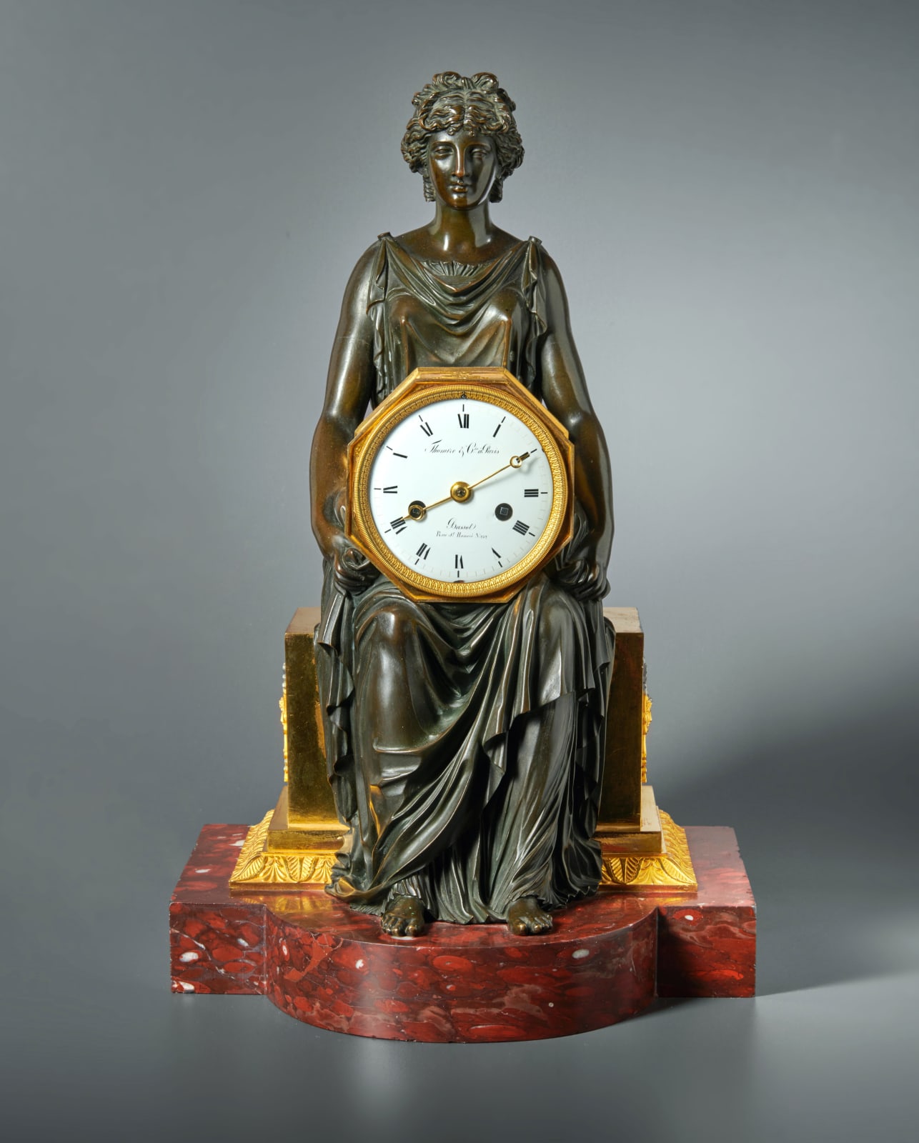 Thomire & Cie., An Empire mantel clock by Bassot, case by Thomire & Cie., Paris, date circa 1800