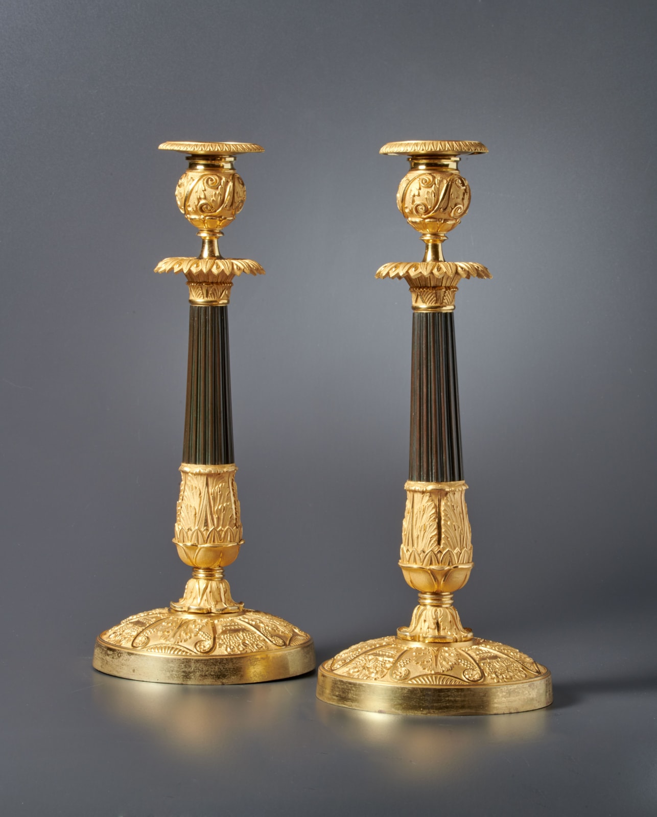 Unknown, A pair of Empire candlesticks, Paris, date circa 1820