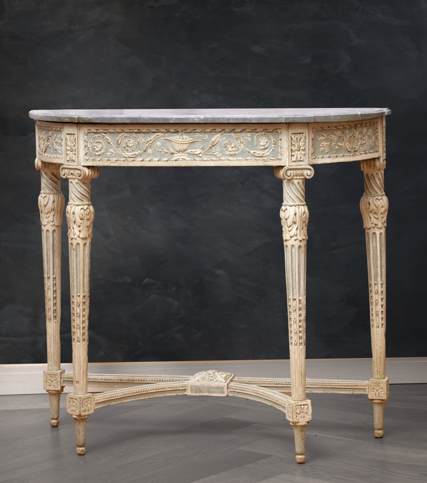 Jean-François Dubut , A Louis XVI demi-lune console table by Jean-François Dubut, Paris, date circa 1760
