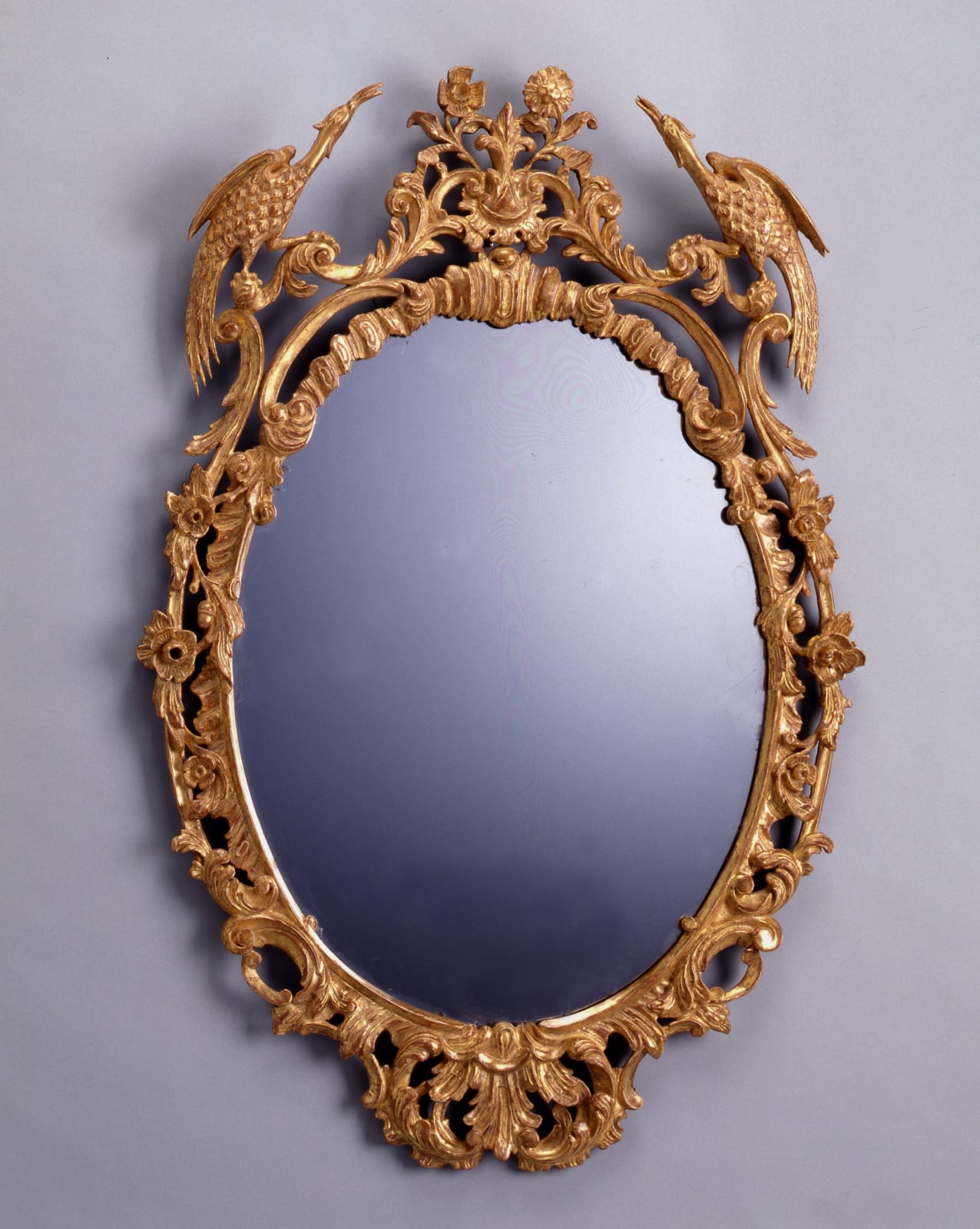 Unknown, A Chippendale mirror with original glass, London, date circa 1780