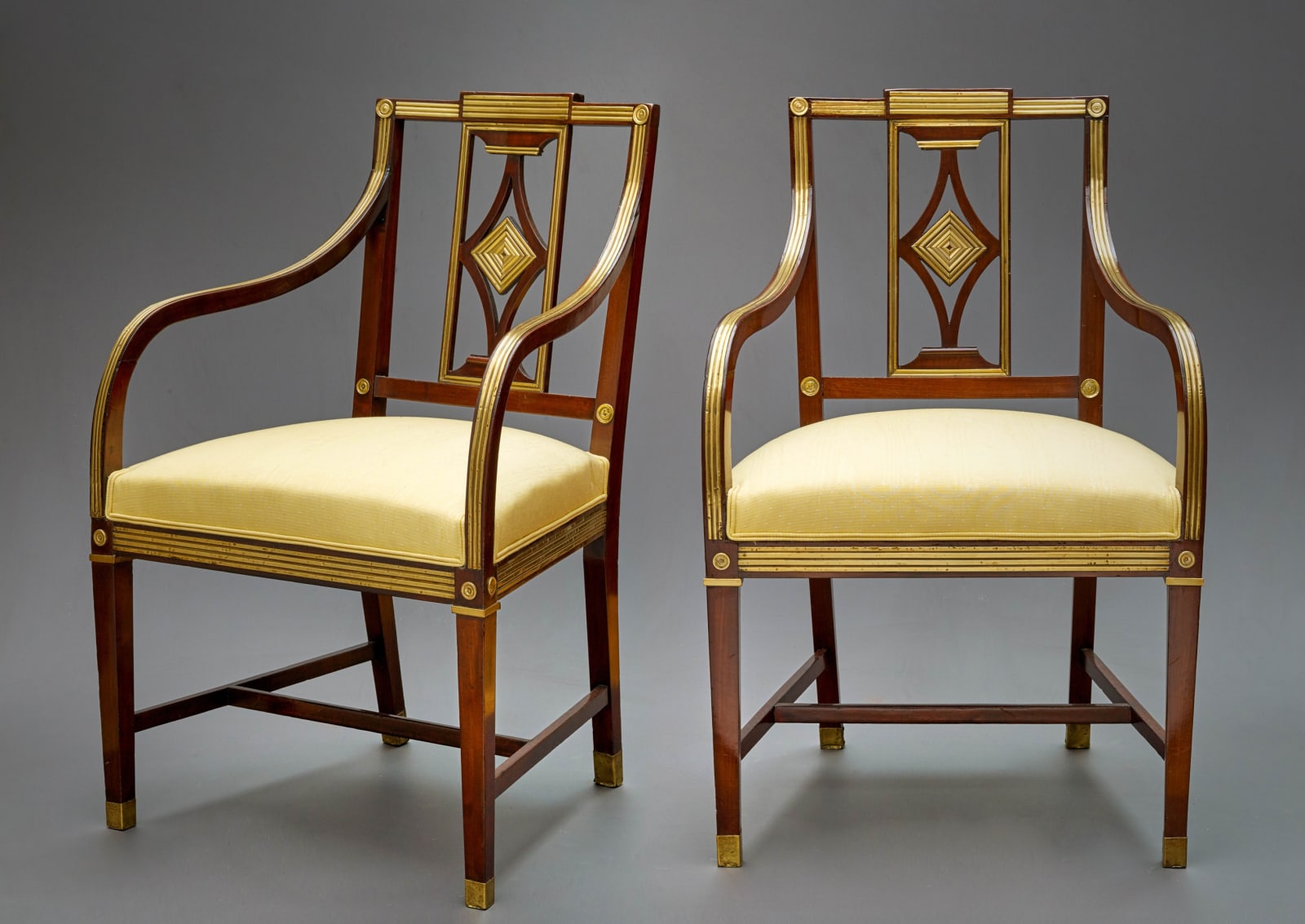 Unknown, A pair of Louis XVI period Russian pair of Fauteuils, Russia, date circa 1780