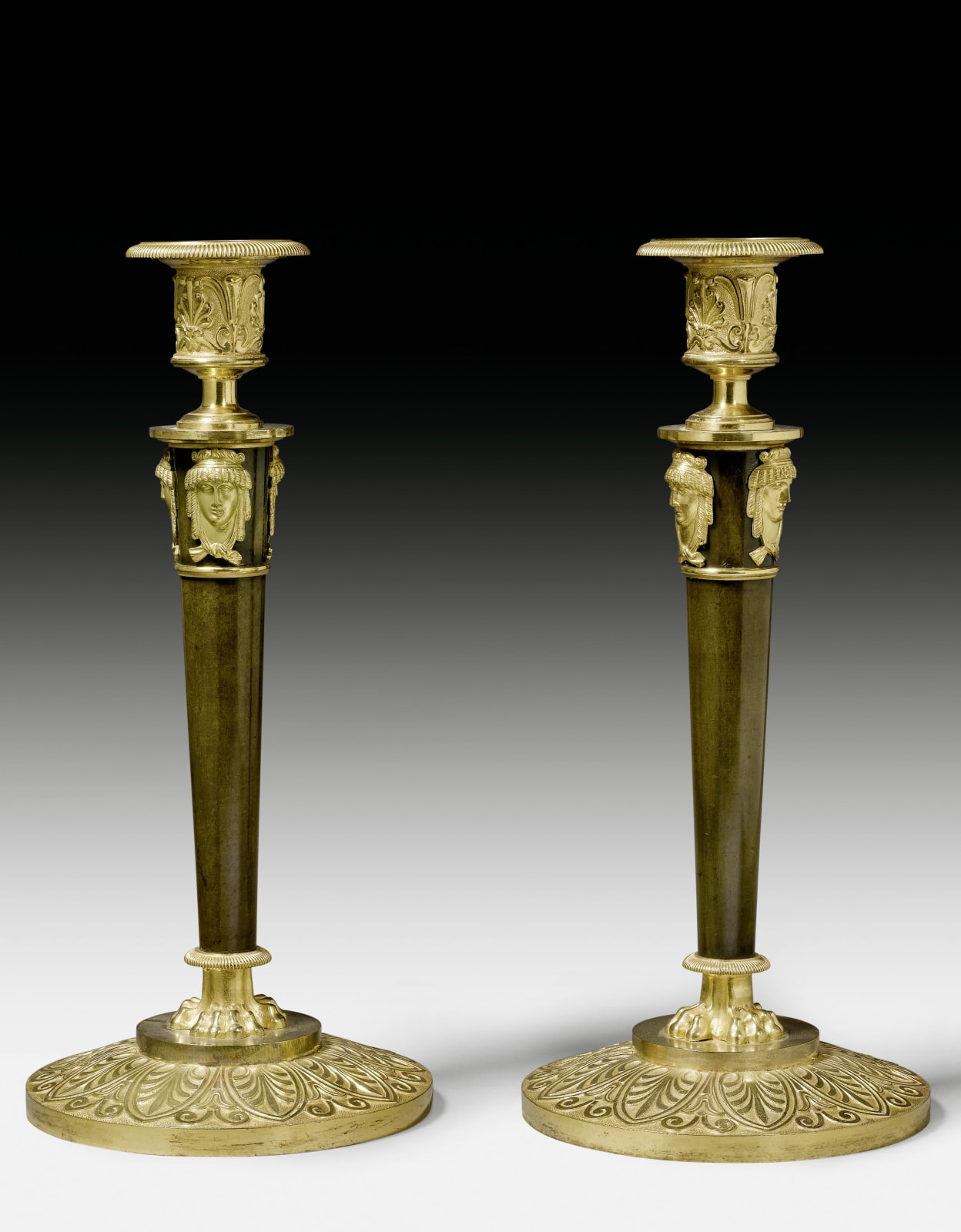 Unknown, A pair of Empire candlesticks, Paris, date circa 1810
