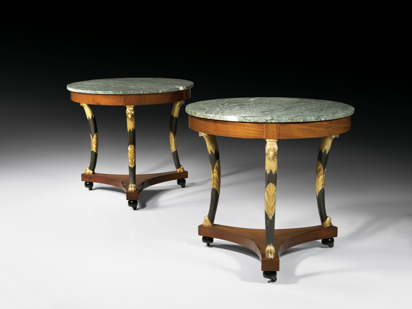 Bernard Molitor (in the manner), A pair of Directoire guéridons «Aux Têtes D’Aigle”, Paris, date circa 1795