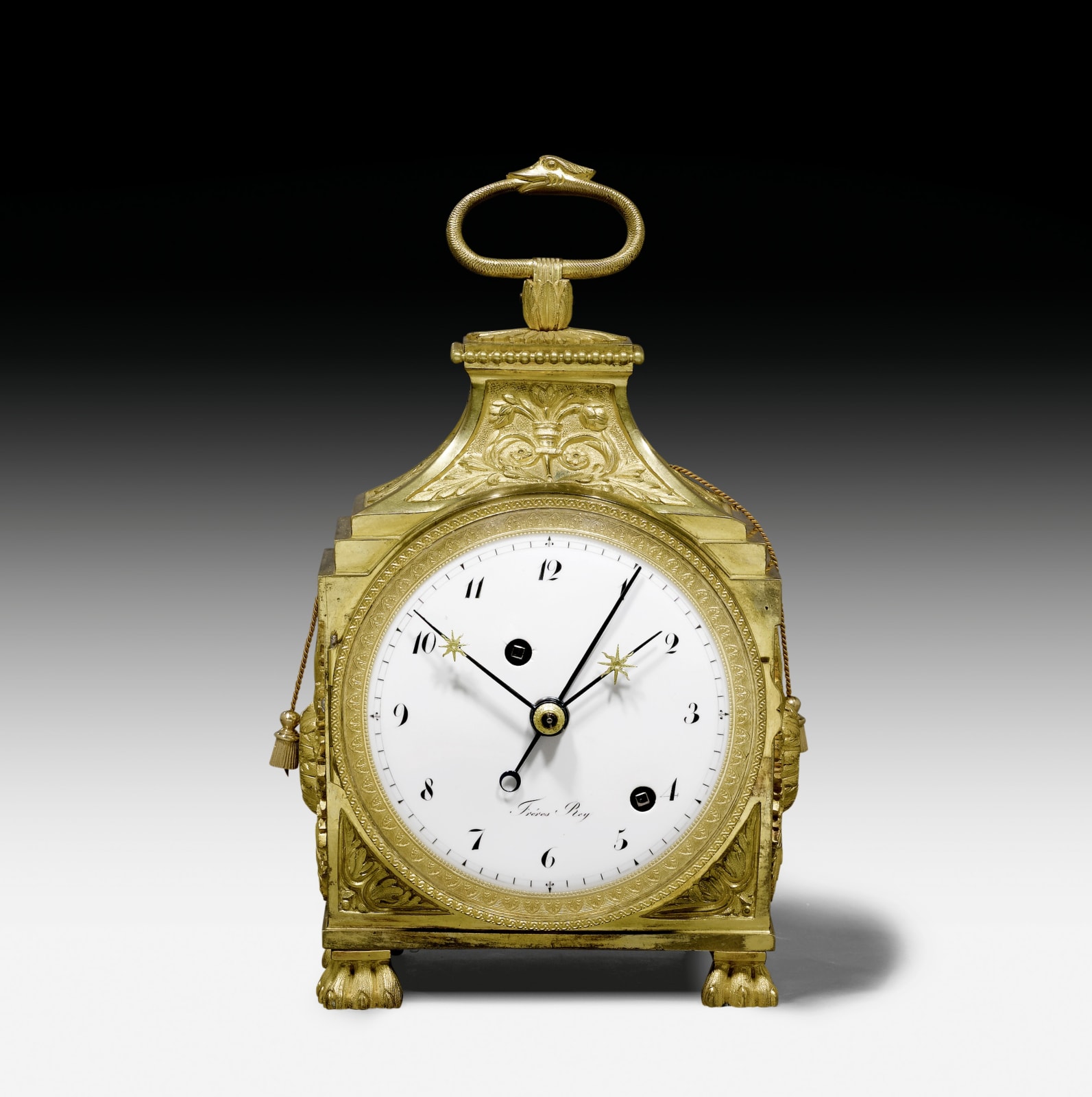 Frères Rey, A Directoire Grande and Petite Sonnerie Pendule d’Officier by Frères Rey, Paris, date circa 1800