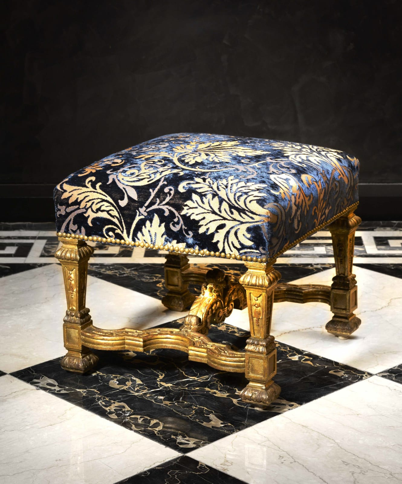 Unknown, A set of four Louis XIV tabourets, Paris, date circa 1710