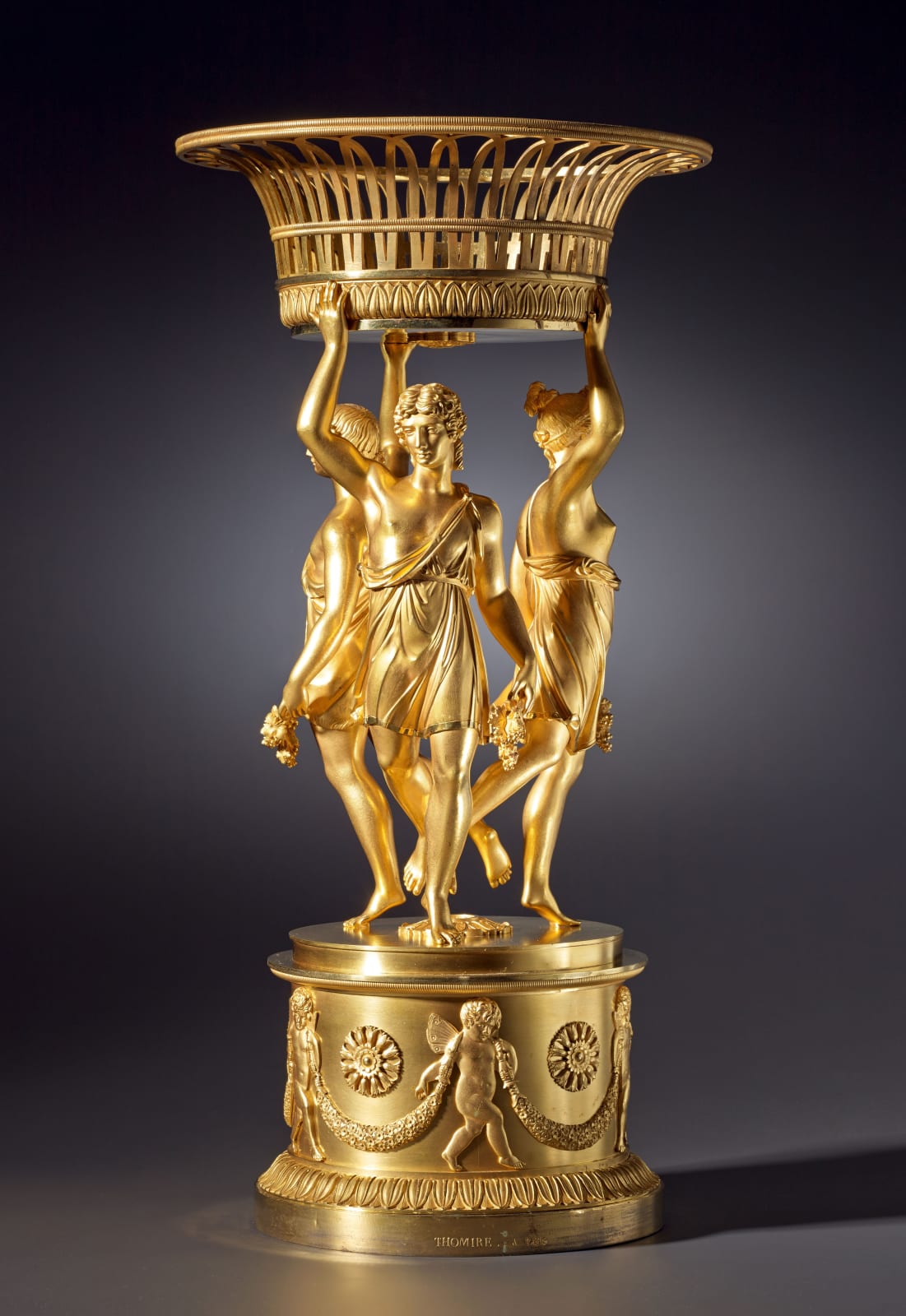 Pierre-Philippe Thomire, An Empire figural centrepiece stamped by Pierre-Philippe Thomire, Paris, date circa 1815