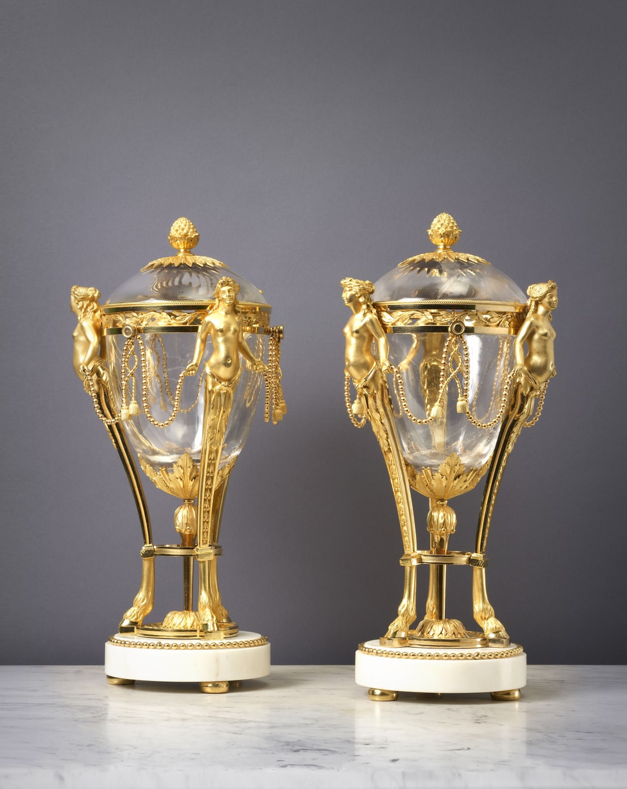 Antoine-Philippe Pajot (attributed to), A pair of Louis XVI cassolettes attributed to Antoine-Philippe Pajot, Paris, date circa 1775-80