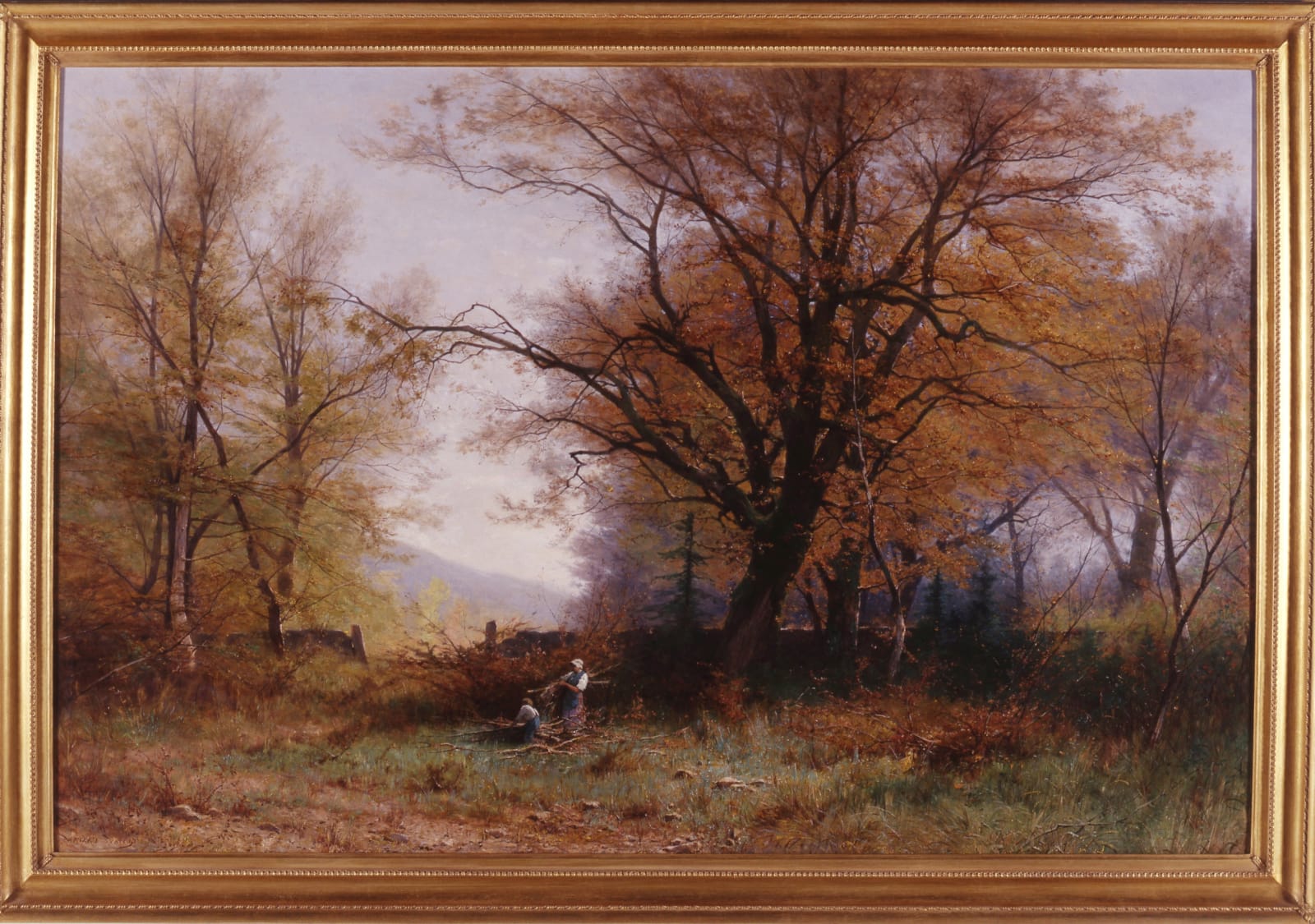 Gustave Eugène Castan (1823-1892) , “Gathering Wood” by Gustave Eugène Castan
