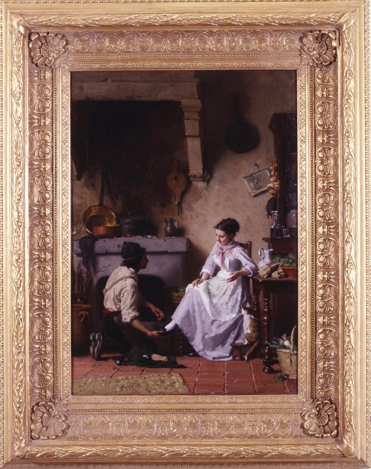 Edouard John E. Ravel (1847-1920) , “The Cobbler and the Slipper” by Edouard John E. Ravel, 1881