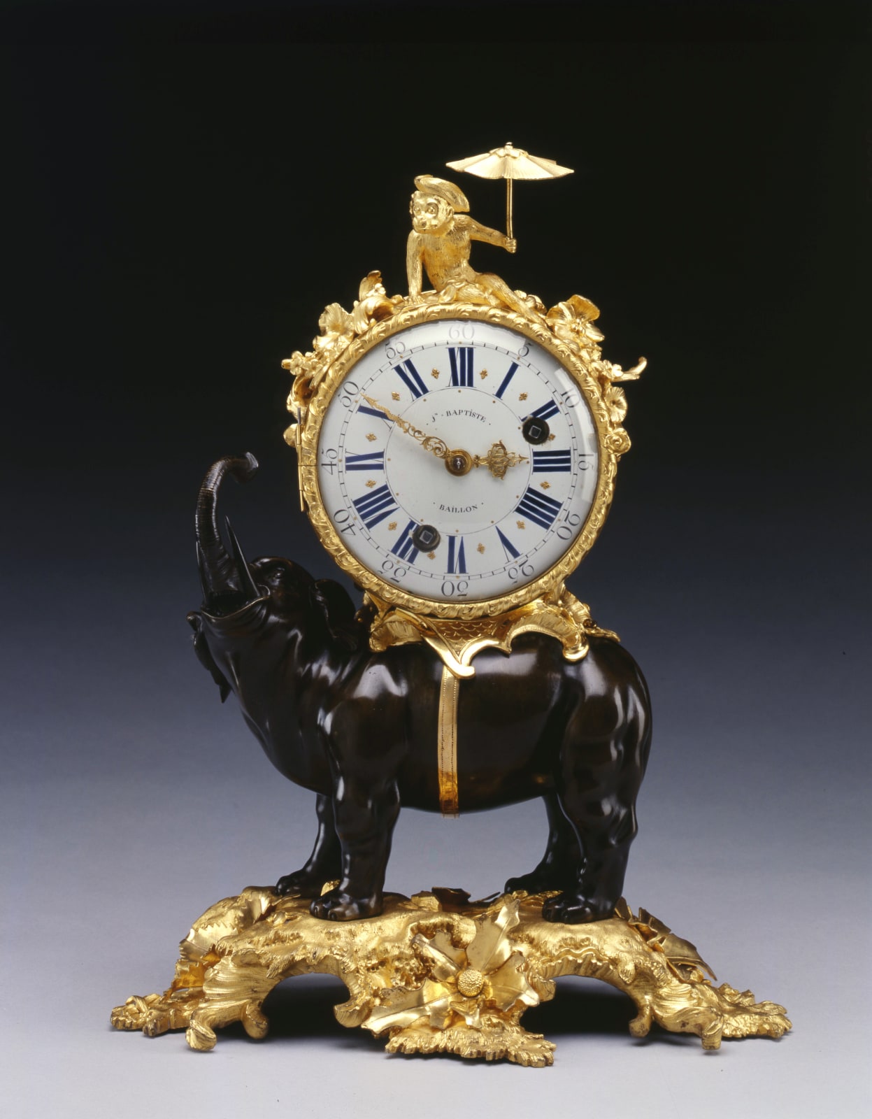 Jean-Baptiste Baillon III, A Louis XV Pendule ‘À L’Éléphant’ by Jean Baptiste-Baillon, Paris, date circa 1750