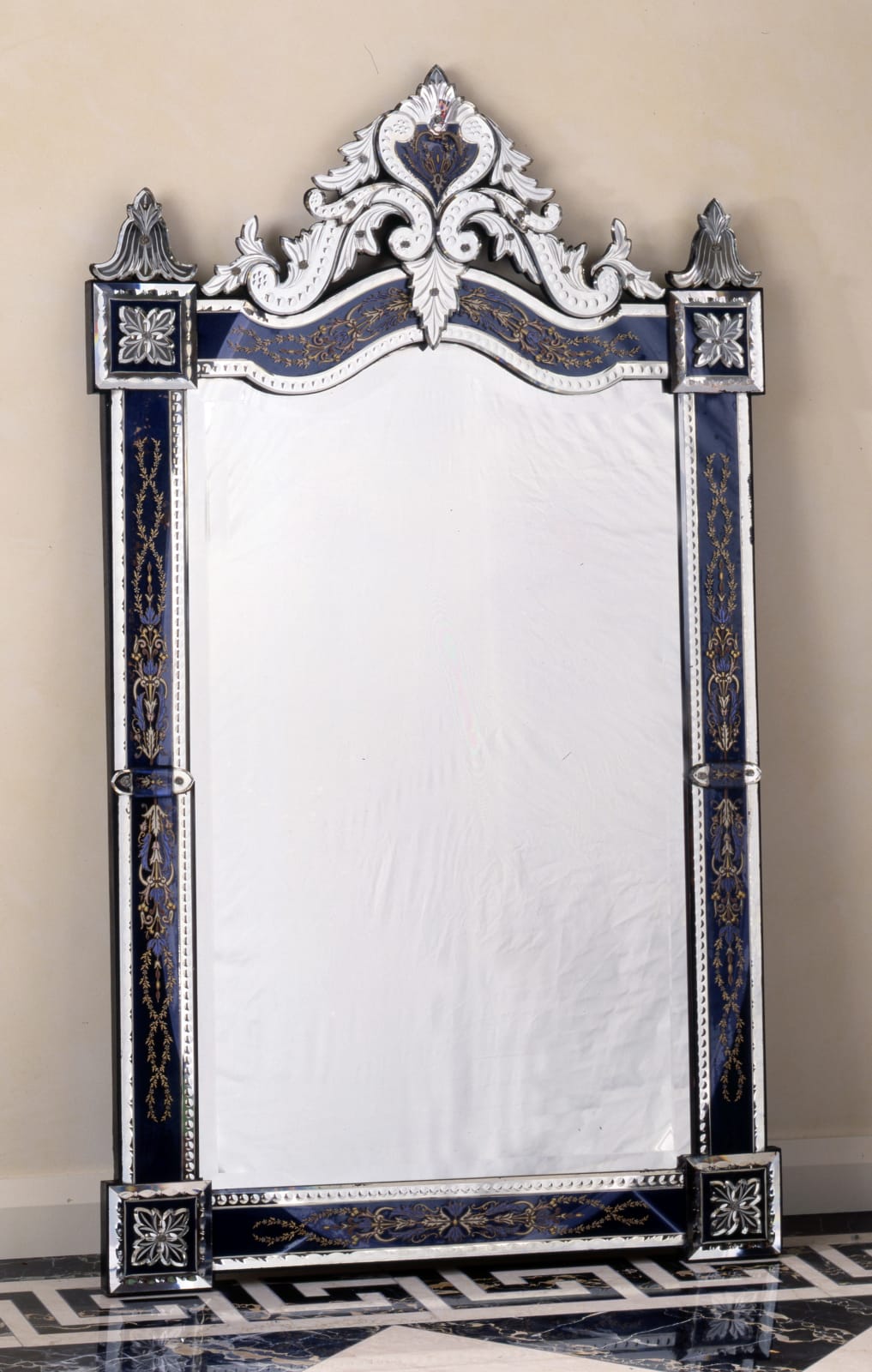 Murano, A 19th century Murano Venetian wall mirror of rectangular form, Murano, date circa 1860