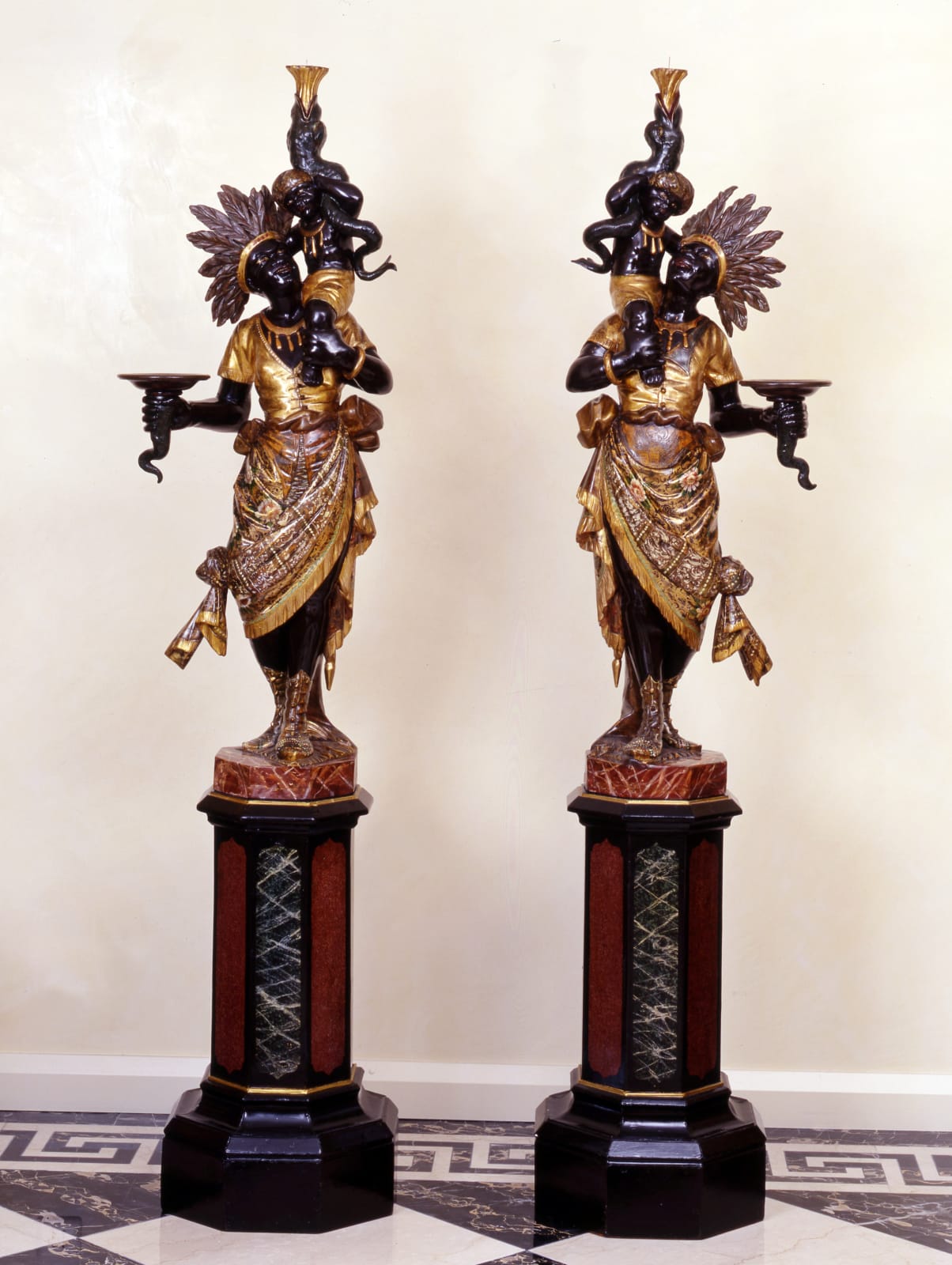 Unknown, A pair of North Italian Blackamoors, North Italy, date circa 1860