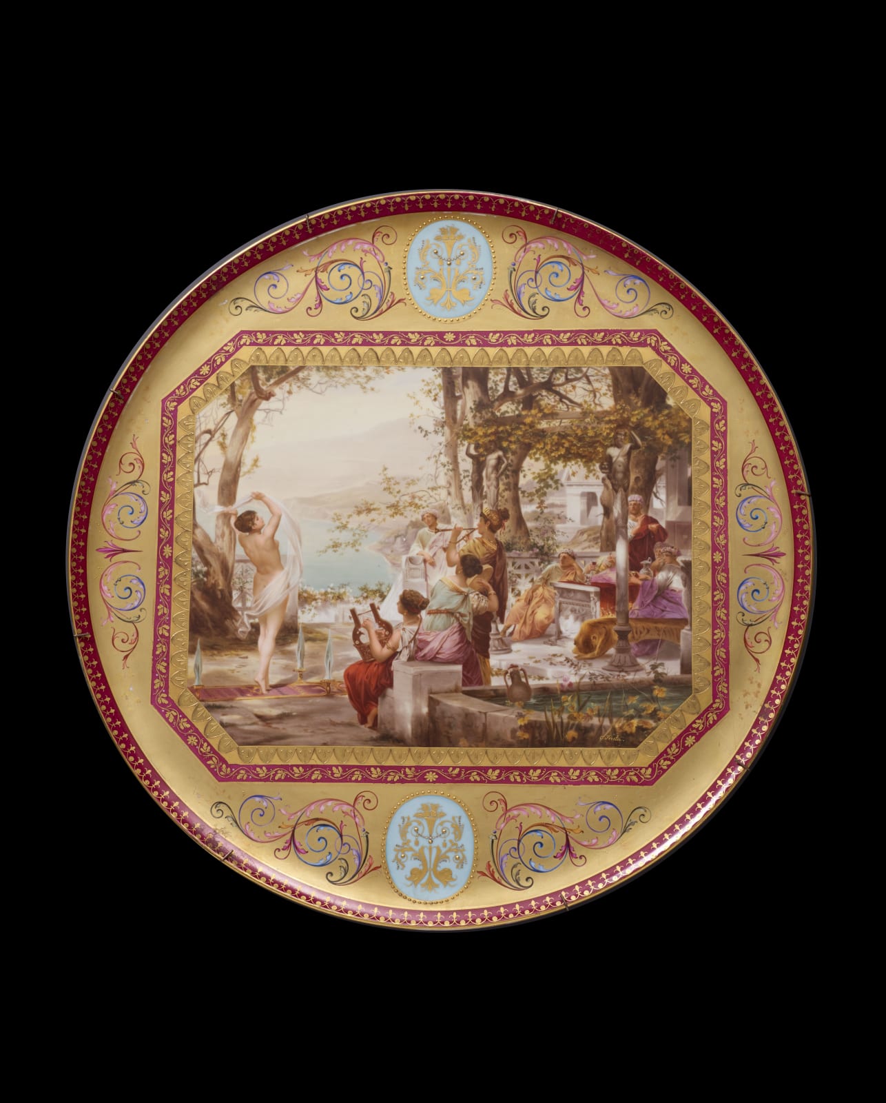 C. Forster, A pair of Vienna style chargers , Vienna, date circa 1895-1900