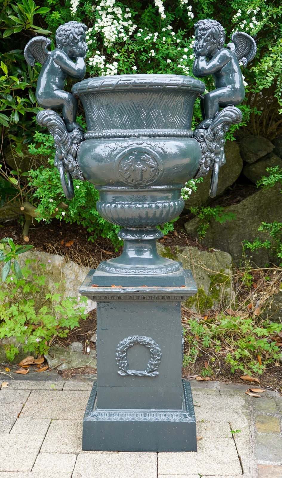 Unknown, A FRENCH LATE NINETEENTH CENTURY CAST IRON URN, France, date circa 1890-1900