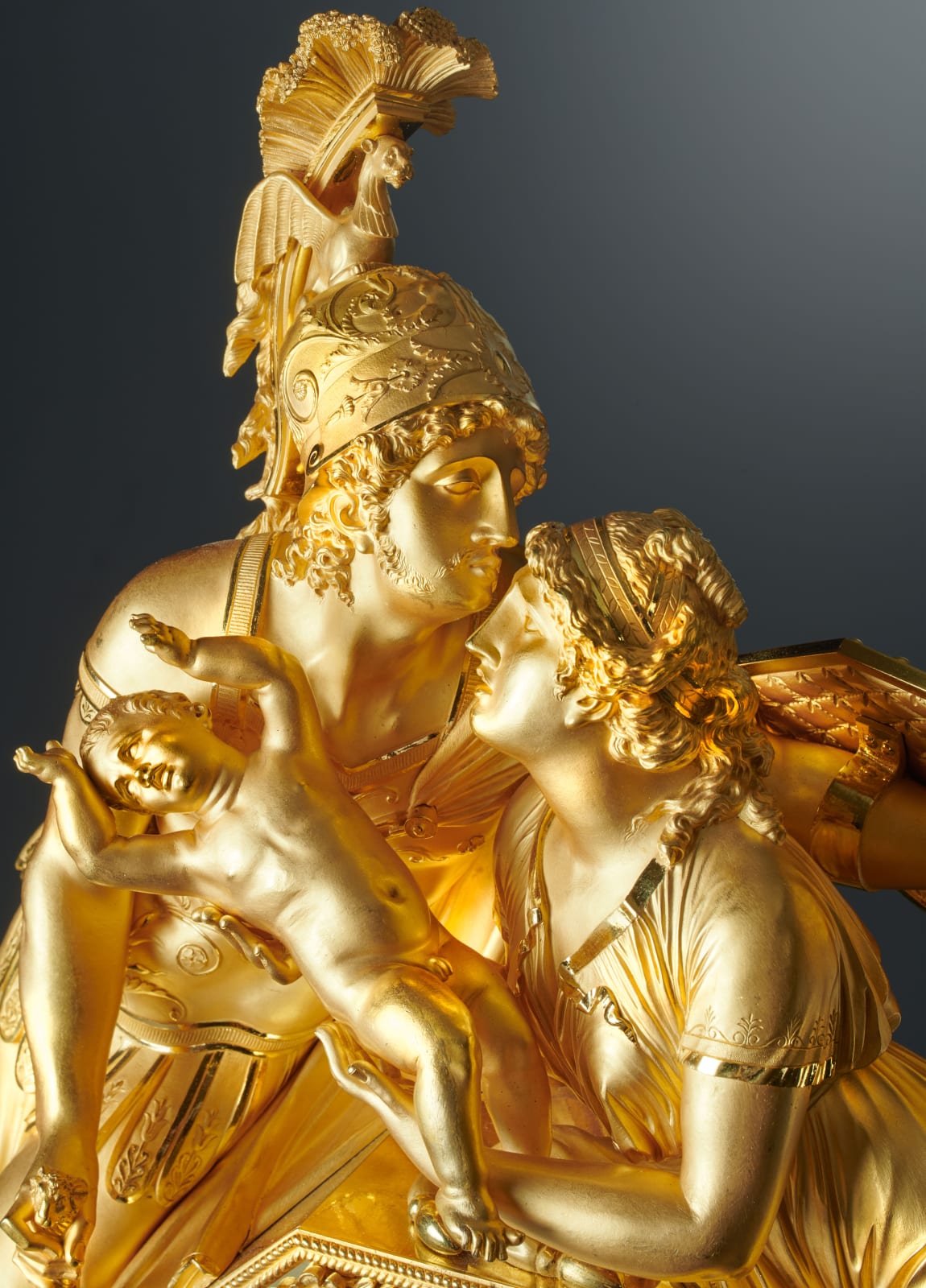 Claude Galle (attributed to), An Empire mantel clock, representing Hector and Andromache’s final parting, housed in a case attributed to Claude Galle, Paris, date circa 1805