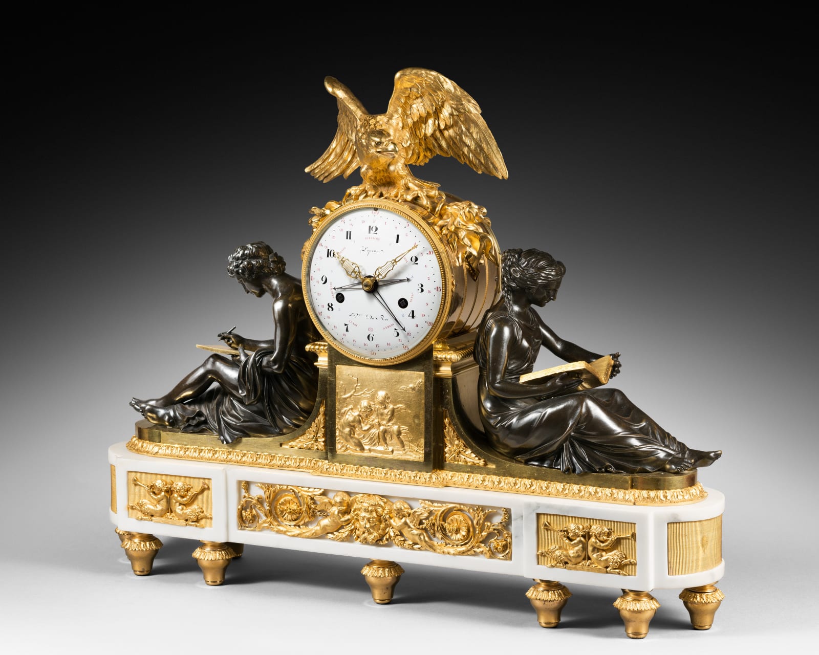 Pierre-Claude Lépine (Raguet-), A Louis XVI figural clock by Pierre-Claude Raguet-Lépine, Paris, date circa 1780-85