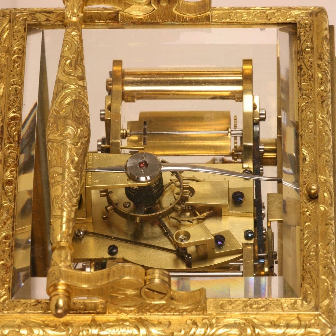 Charles Frédéric Klentschi , A grande sonnerie carriage clock by Charles Frédéric Klentschi, La Chaux-de-Fonds, date circa 1843