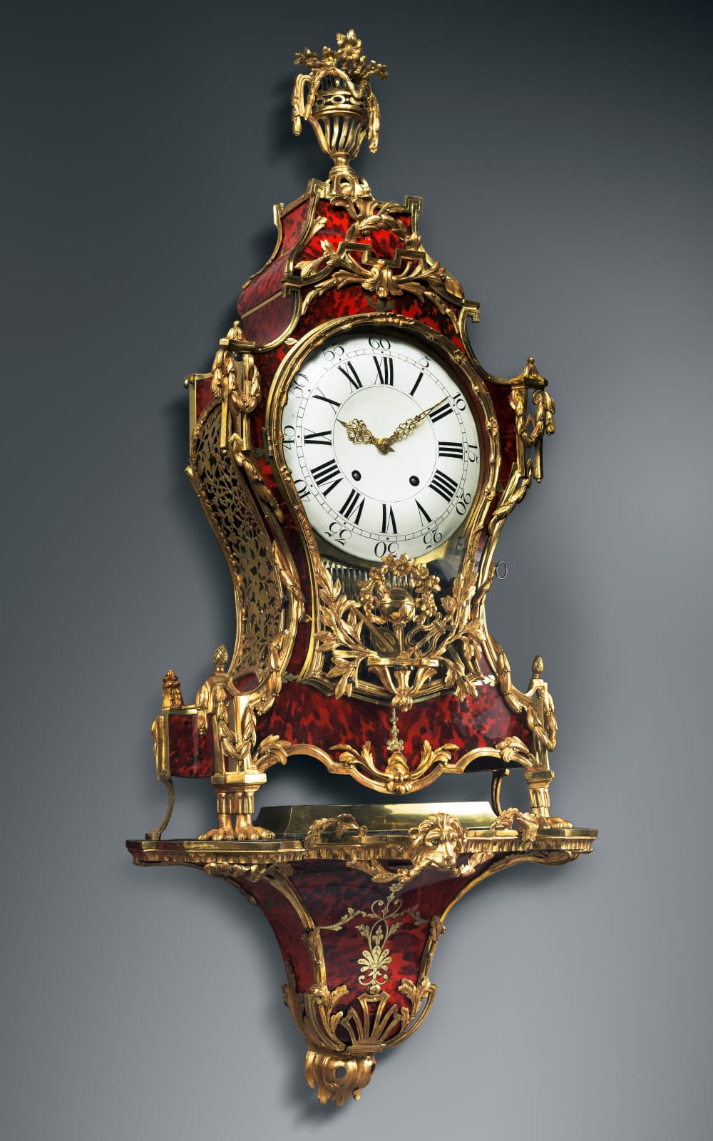 Denis-Frédéric Dubois , A Louis XV musical grand cartel clock with bracket by Denis-Fréderic Dubois, Paris, date circa 1765-70