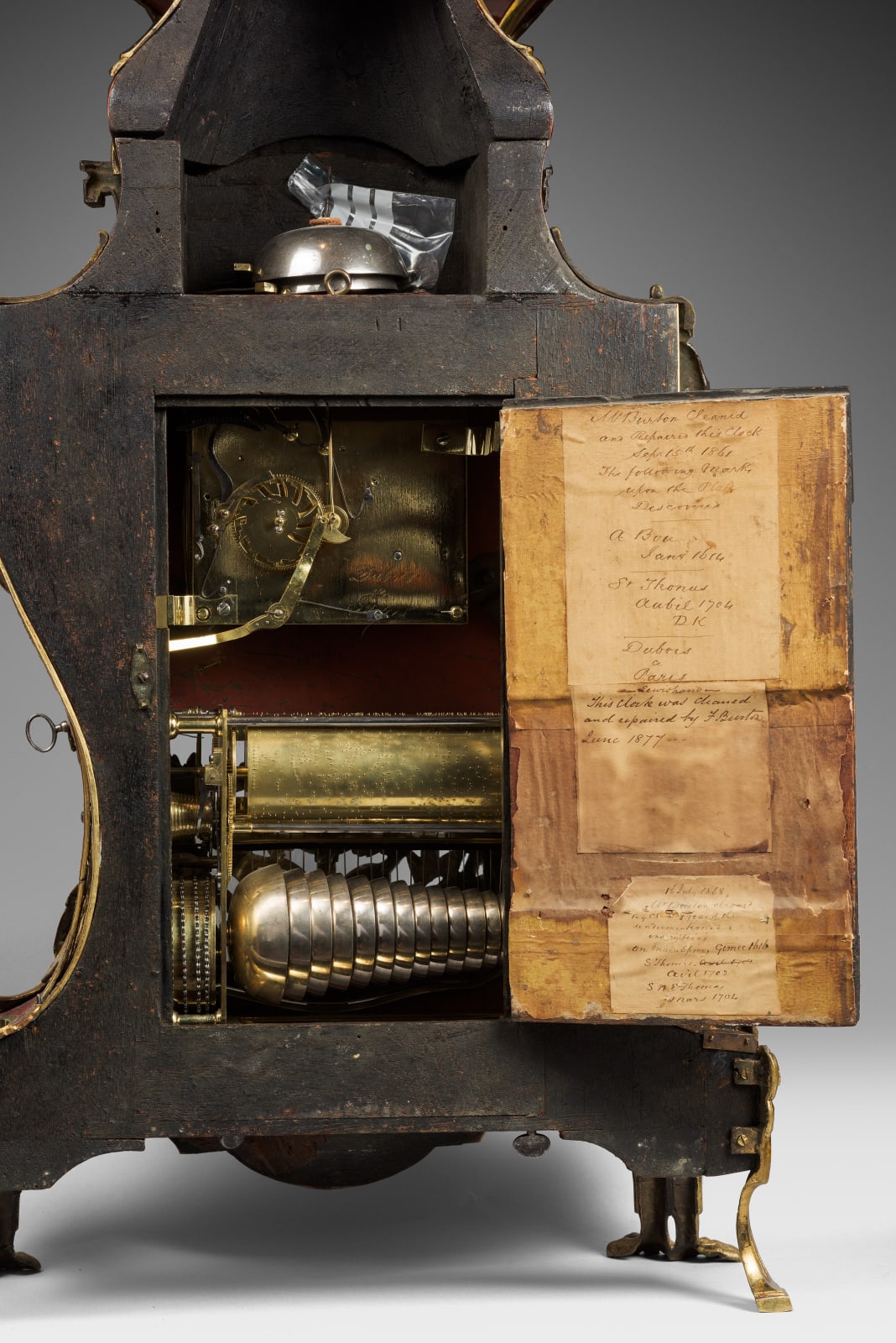 Denis-Frédéric Dubois , A Louis XV musical grand cartel clock with bracket by Denis-Fréderic Dubois, Paris, date circa 1765-70