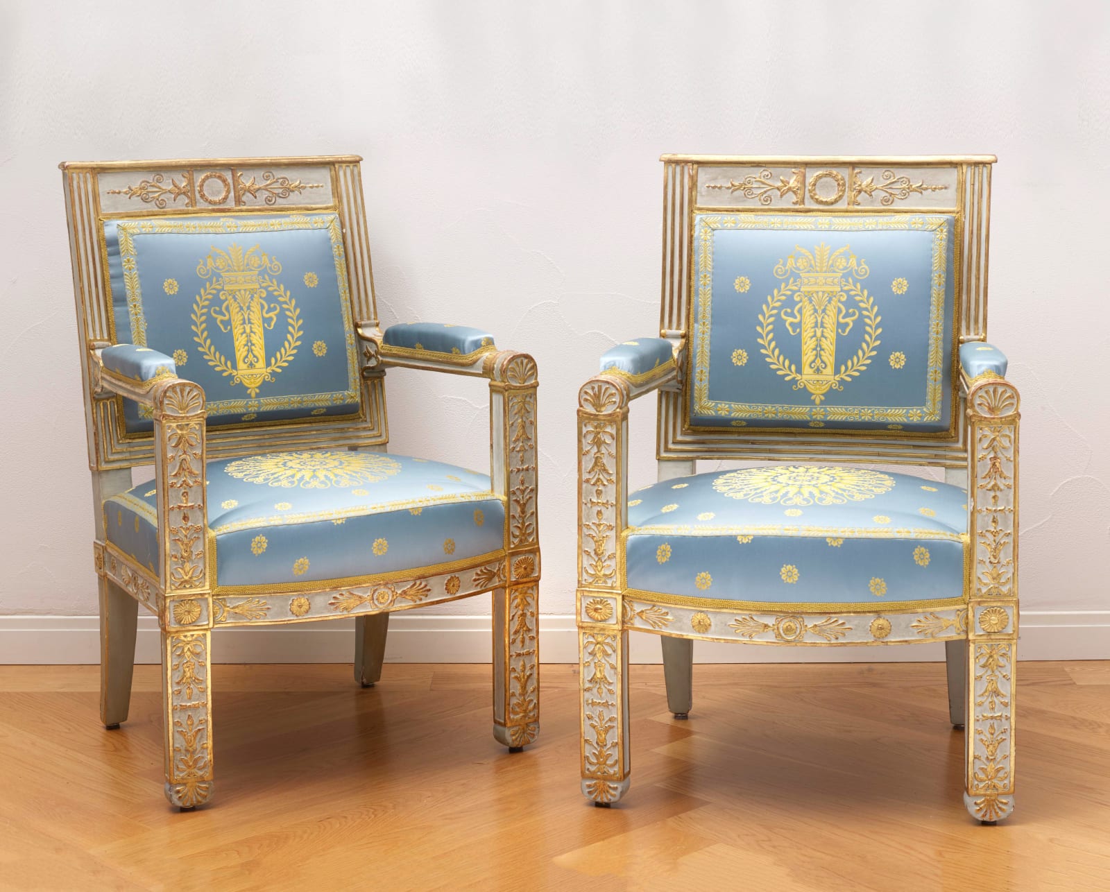 Pierre-Gaston Brion (attributed to), A set of Empire furniture comprising a canapé, two fauteuils and two side chairs attributed to Pierre-Gaston Brion, Paris, date circa 1809