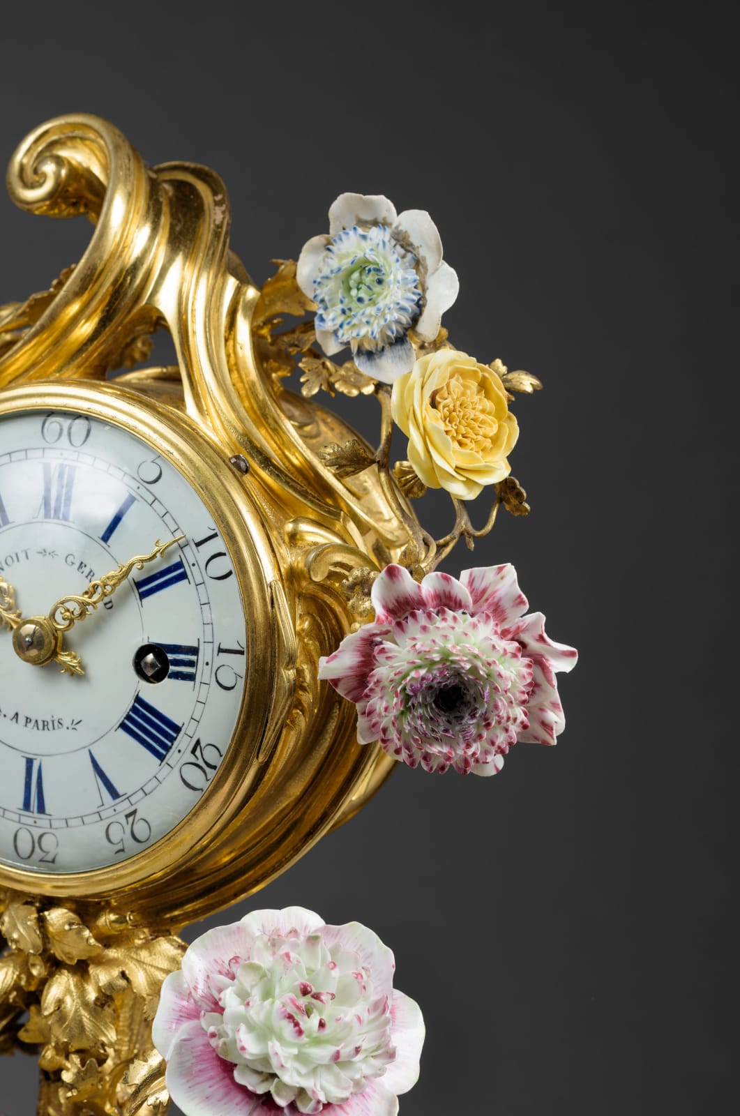 Gérard Benoît , A Louis XV mantel clock “Europa and the Bull” by Gérard Benoît, The porcelain: Meissen, date circa 1750. The gilt bronze: Paris, date circa 1750