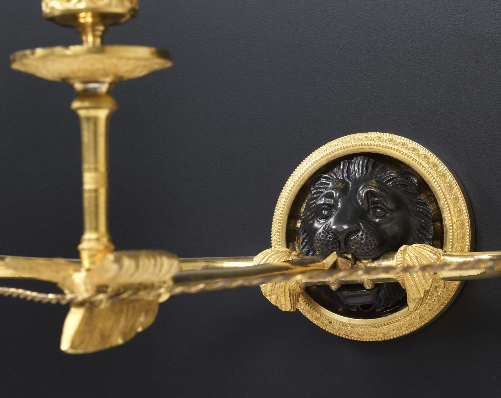 André-Antoine Ravrio (attributed to), A set of four Empire bronze three-light wall-lights attributed to André-Antoine Ravrio, Paris, date circa 1810
