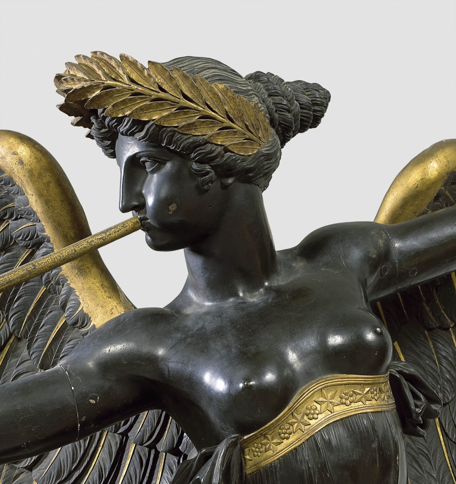 Pierre-Louis-Arnulphe Duguers de Montrosier (after), An Empire winged statue, representing Fame after a design by Pierre-Louis-Arnulphe Duguers de Montrosier, Paris, date 1805