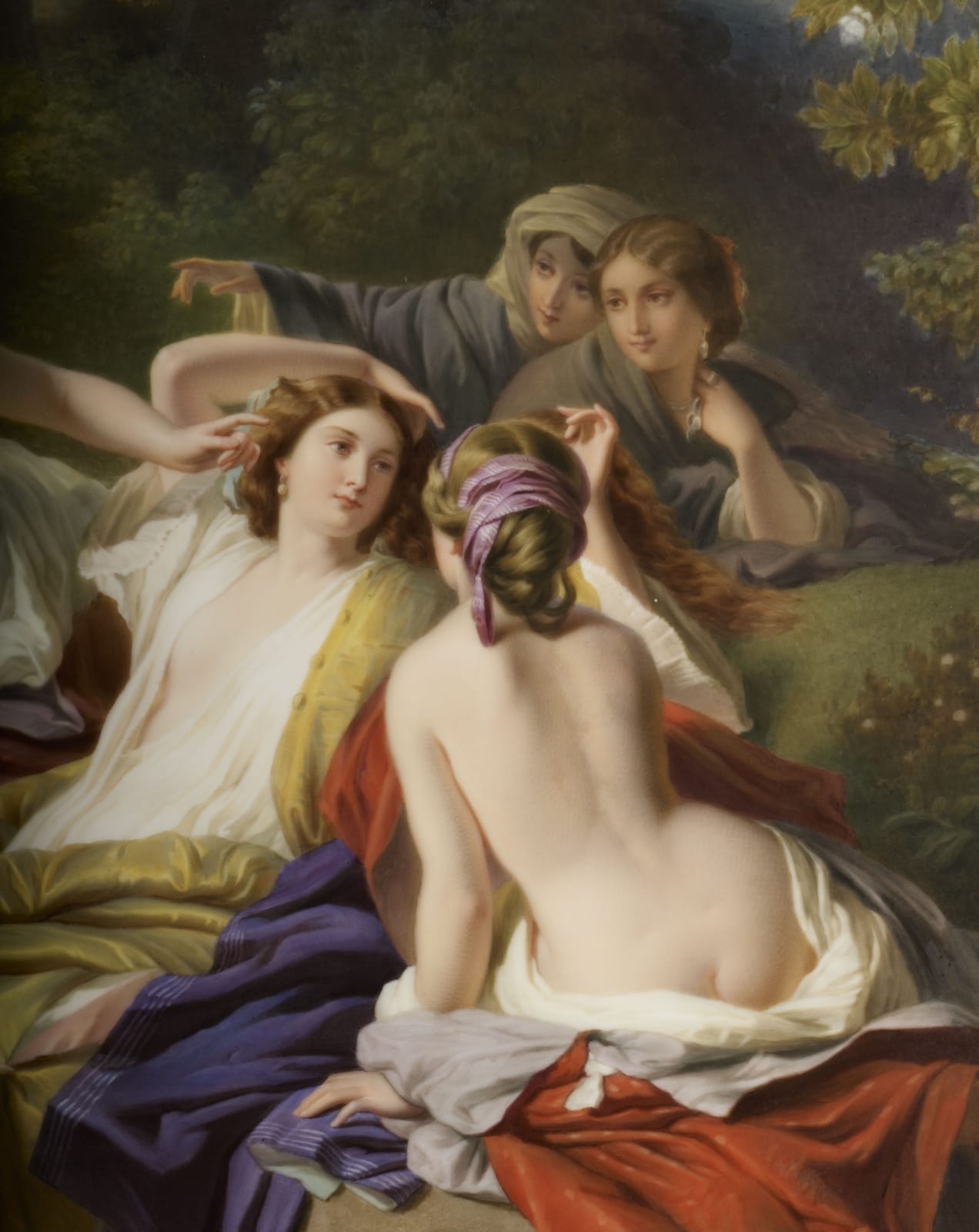 K.P.M. Königliche Porzellan-Manufaktur, A mid nineteenth century K.P.M. plaque painted by Eduard Schade, German, either Stuttgart or Berlin, date circa 1855