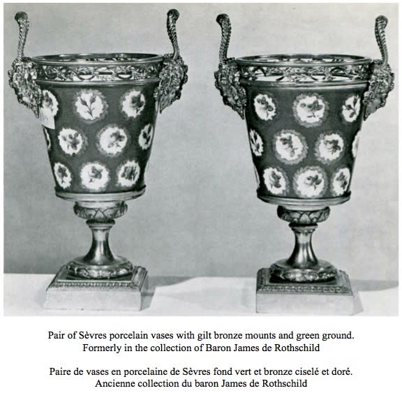 Sèvres, A pair of Louis XVI pot-purri vases by Sèvres, Paris, date circa 1770-1775