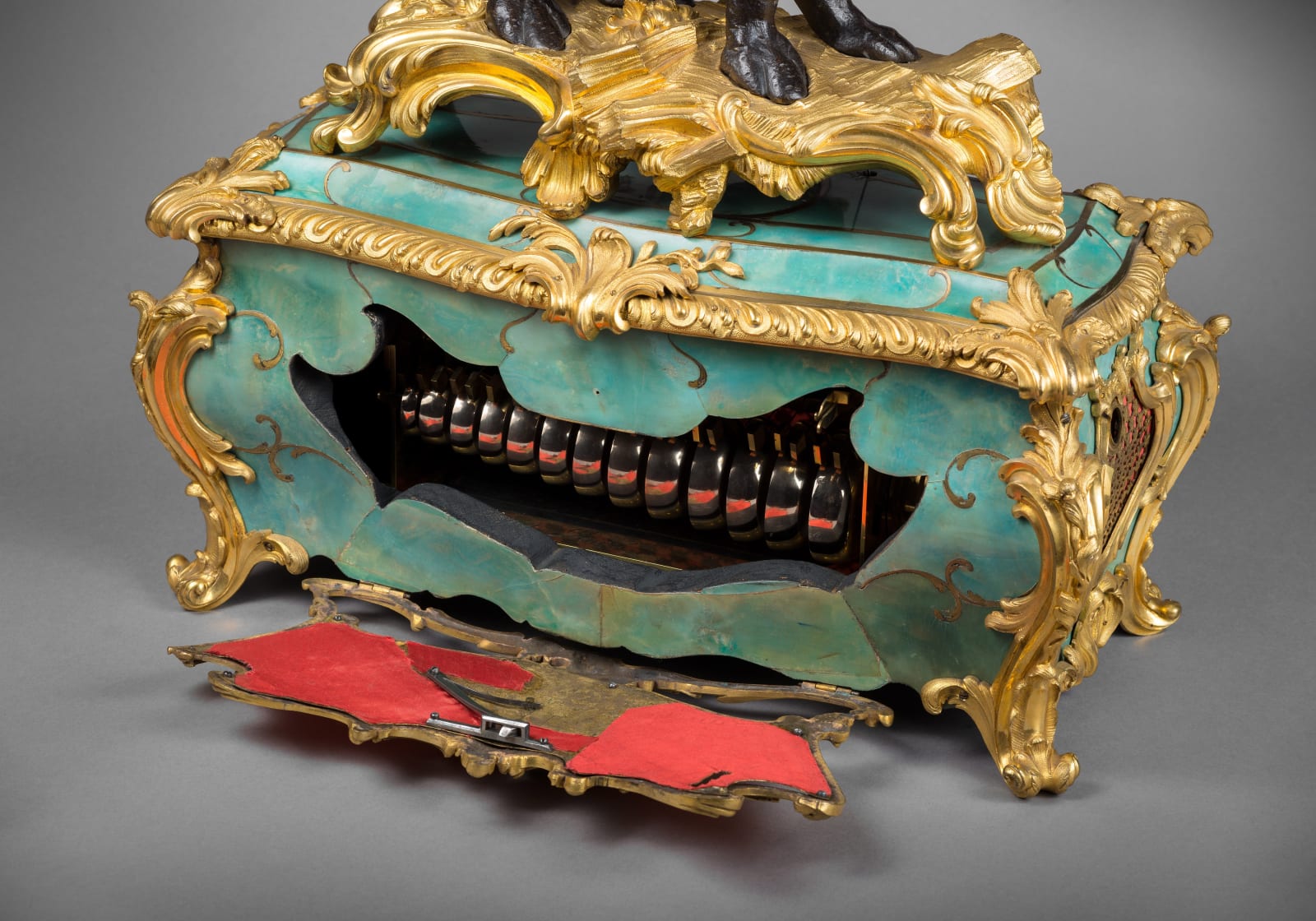 Noël Baltazar, A Louis XV 'Pendule au Rhinoceros' by Noel Baltazar, the musical movement by Viger, case by Jean-Joseph de Saint-Germain, Paris, date circa 1755