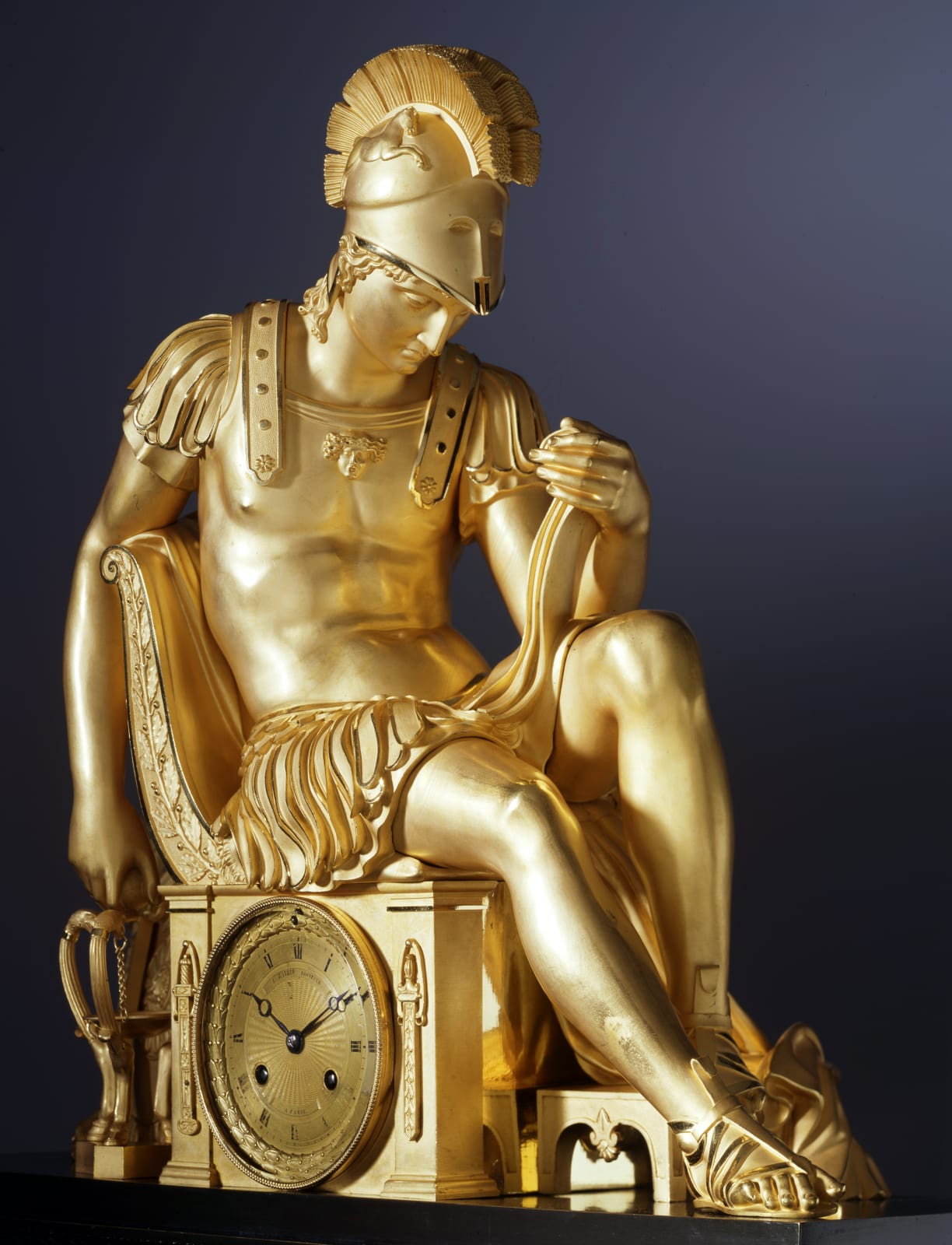 Louis-Stanislas Lenoir-Ravrio, A Restauration mantel clock by Louis-Stanislas Lenoir-Ravrio, Paris, date circa 1820