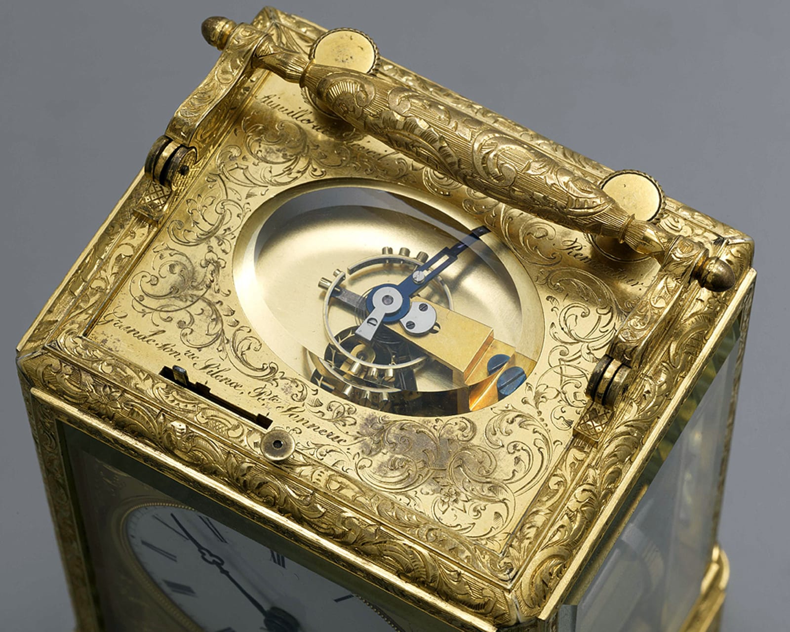 Breguet Neveu Compagnie, A Louis-Philippe grande and petite sonnerie striking carriage clock, by Breguet Neveu Compagnie, Paris, date 1844