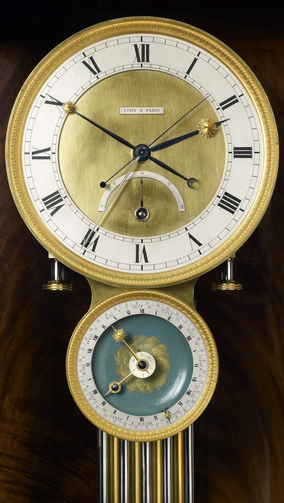 Claude-Armand Lory, A Restauration astronomical longcase regulator by Claude-Armand Lory, Paris, dated 1823