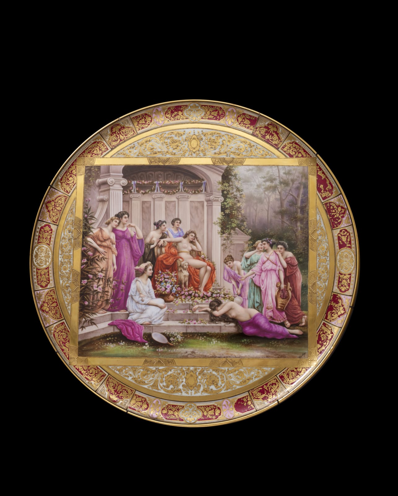 C. Forster, A pair of Vienna style chargers , Vienna, date circa 1895-1900