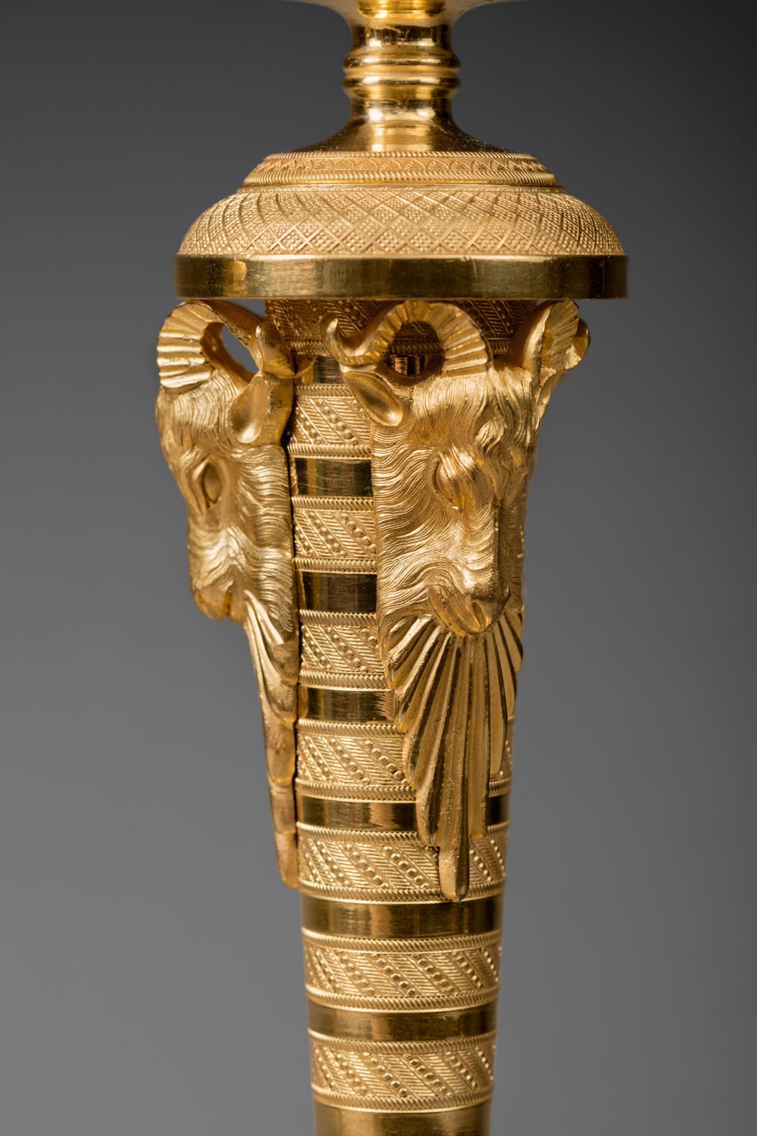 Unknown, A pair of large Russian Empire gilt bronze candlesticks, Moscow, date 1810-20 circa
