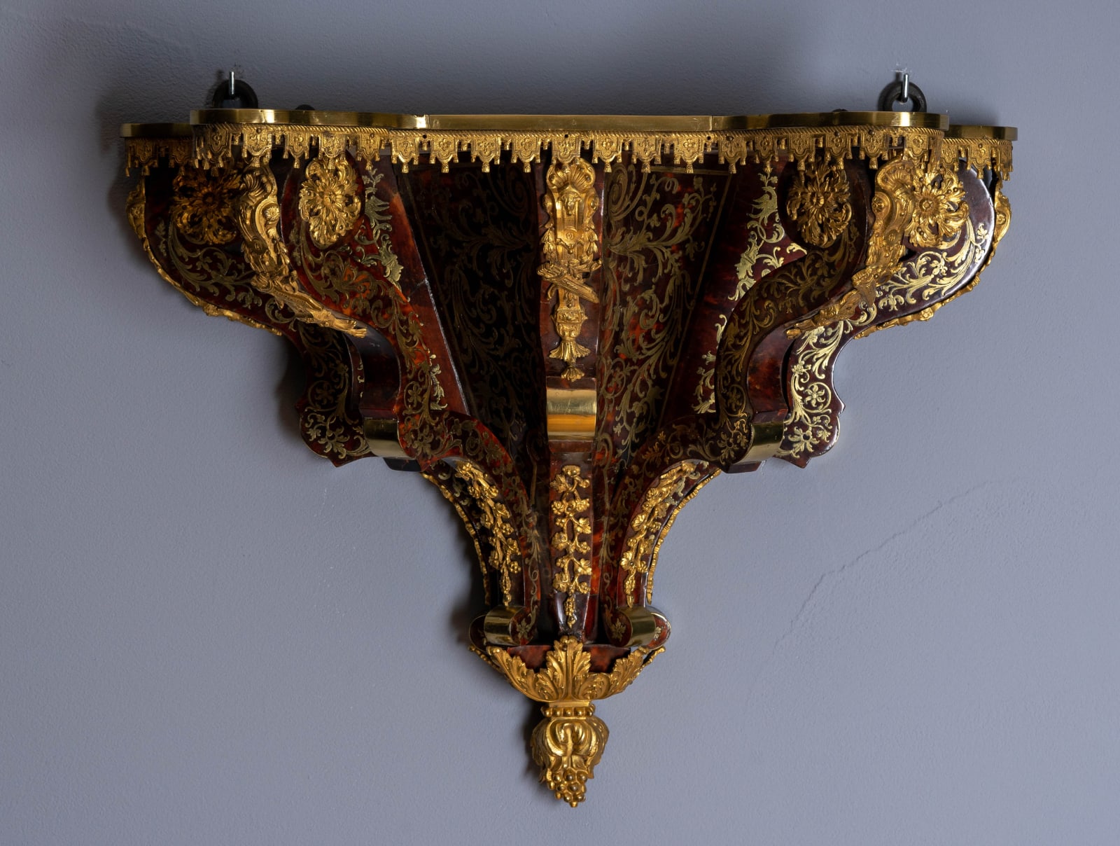 attributed to André-Charles Boulle, A LOUIS XIV GILT BRONZE MOUNTED INLAID BRASS AND TORTOISESHELL MARQUETRY WALL BRACKET , Paris, date circa 1700