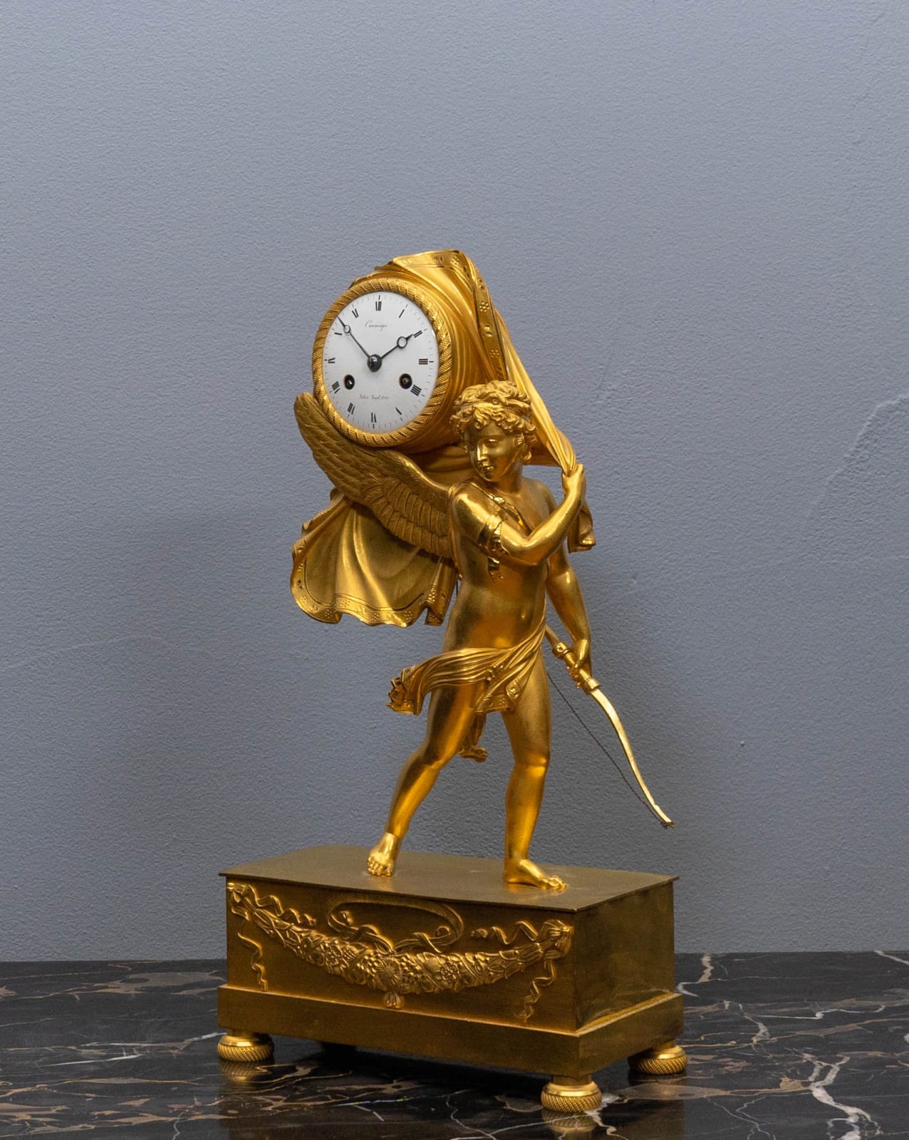 Comminges à Paris, An Empire gilt bronze mantel clock, Paris, date circa 1815-20