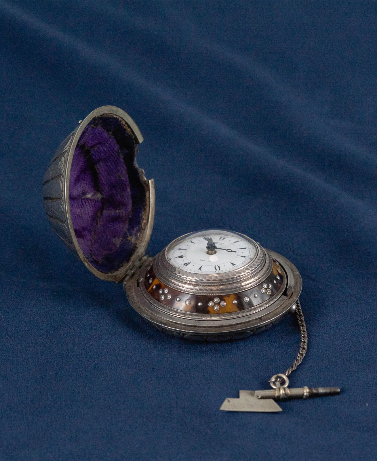 Edward Prior, A VICTORIAN SILVER AND TORTOISESHELL POCKET WATCH MADE FOR THE TURKISH MARKET , London, the case hallmarked 1864