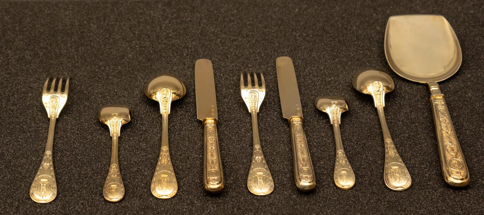 J. C. Klinkosch, A silver gilt Cutlery service by J. C. Klinkosch, Vienna, date circa 1870