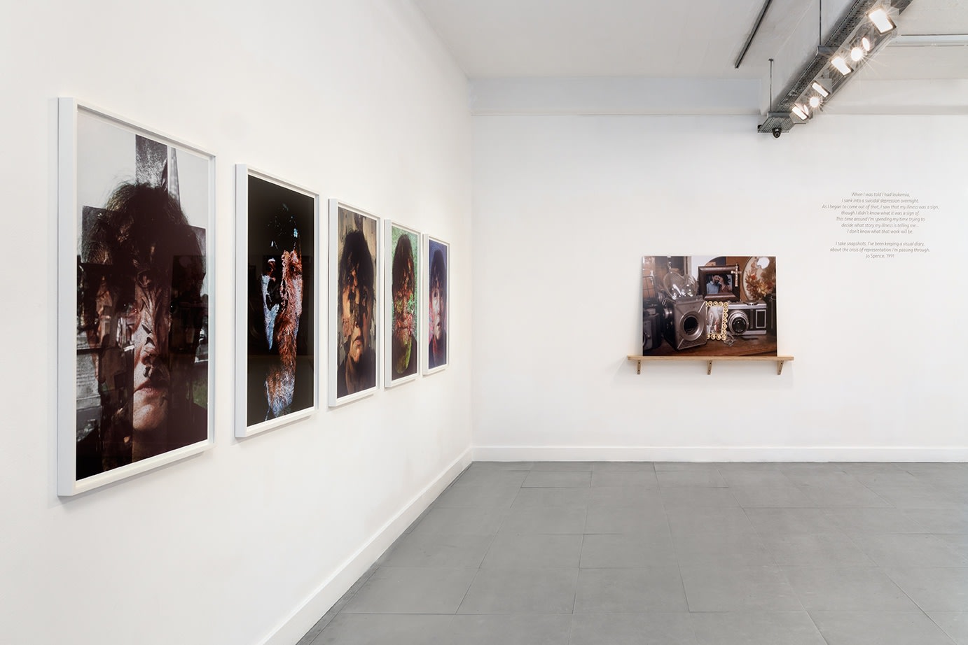 Installation view at Richard Saltoun Gallery: Jo Spence: The Final Project (11 February - 25 March 2016)