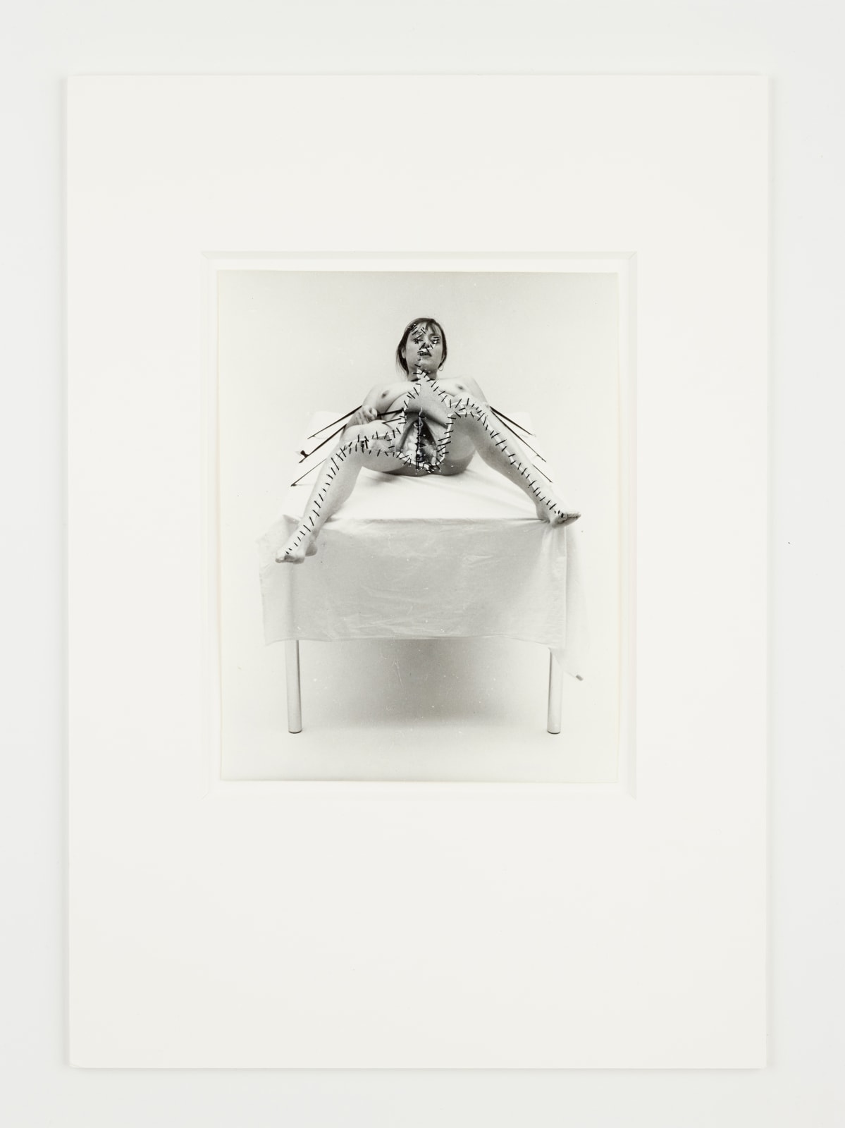 Vagina, 1978 Gelatin silver print with thread overstitched 22 x 17 cm